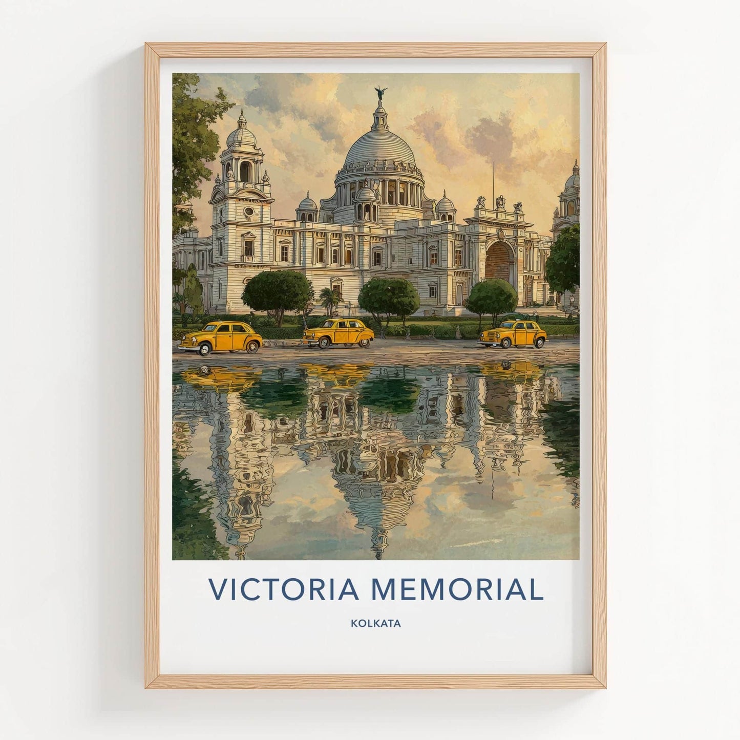Victoria Memorial Poster - India Travel Print - West Bengal Cabs Wall Decor