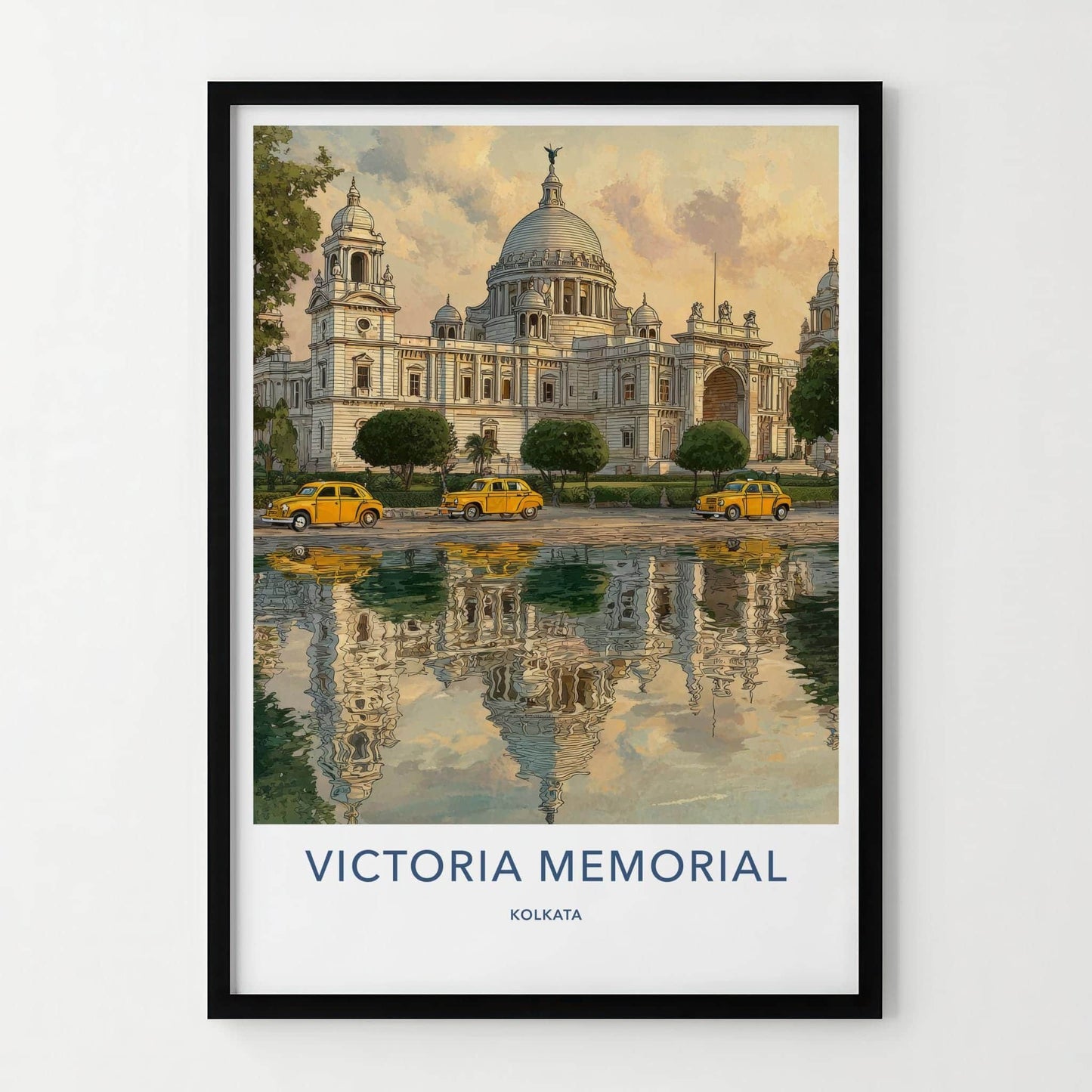 Victoria Memorial Poster - India Travel Print - West Bengal Cabs Wall Decor