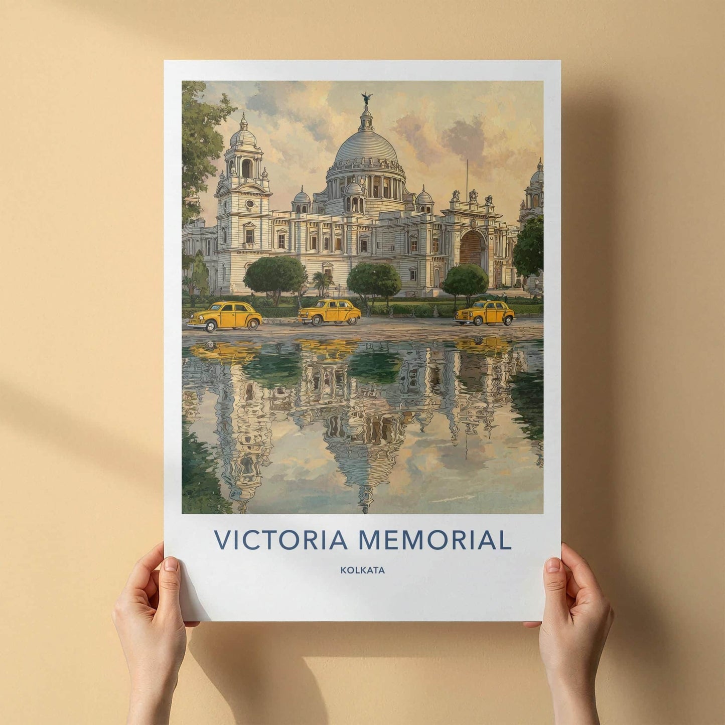 Victoria Memorial Poster - India Travel Print - West Bengal Cabs Wall Decor