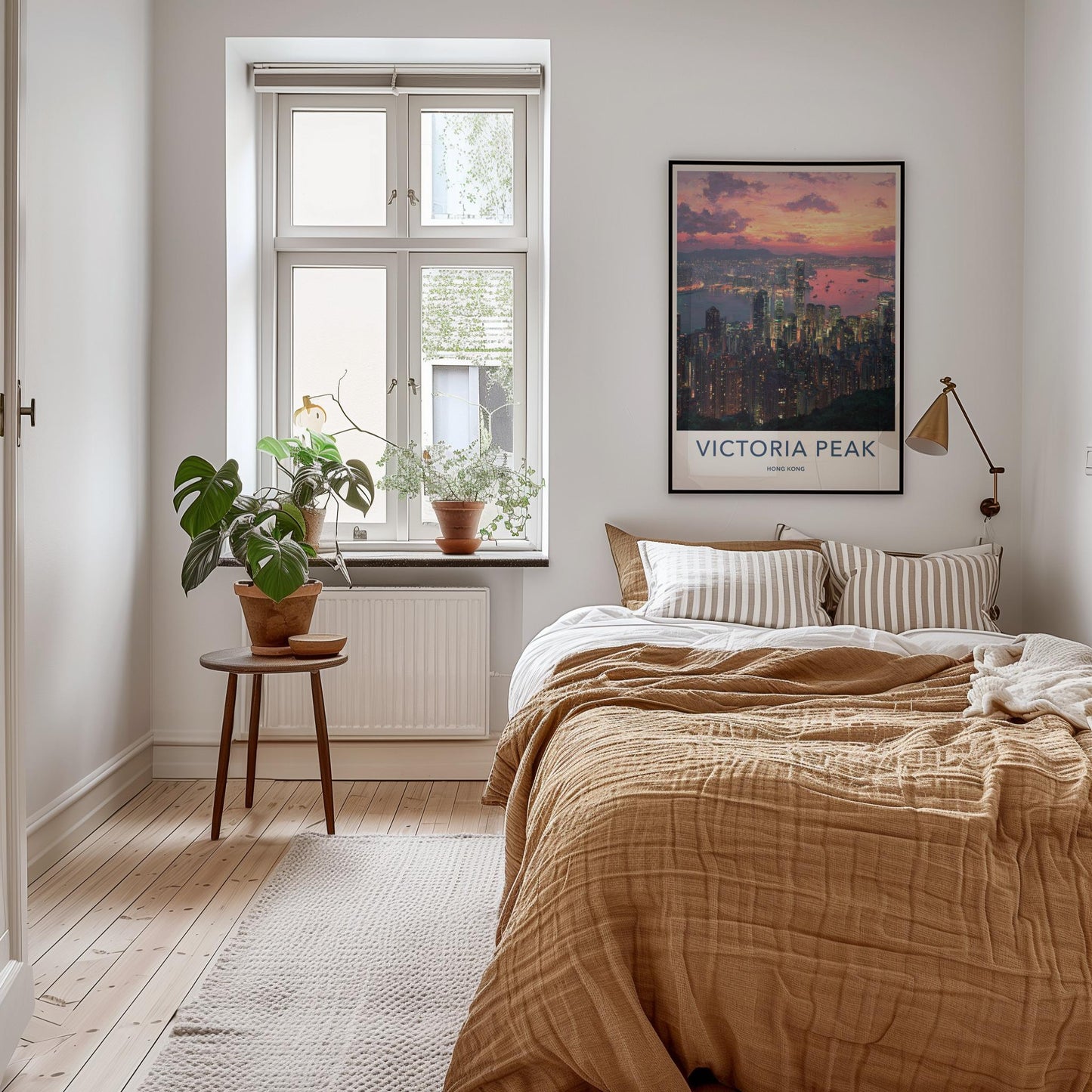 Victoria Peak Poster - Hong Kong Travel Art - Vibrant Urban Sunset Home Decor