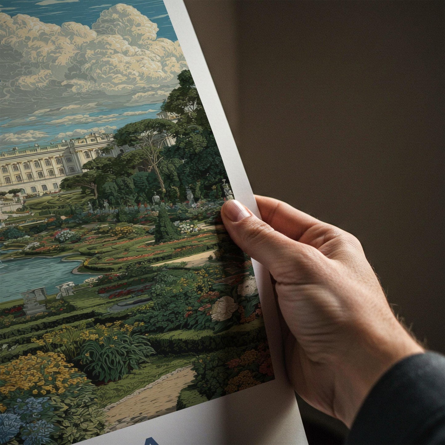 Vienna Poster - Austria Travel Art - Grand Palace Gardens Home Decor