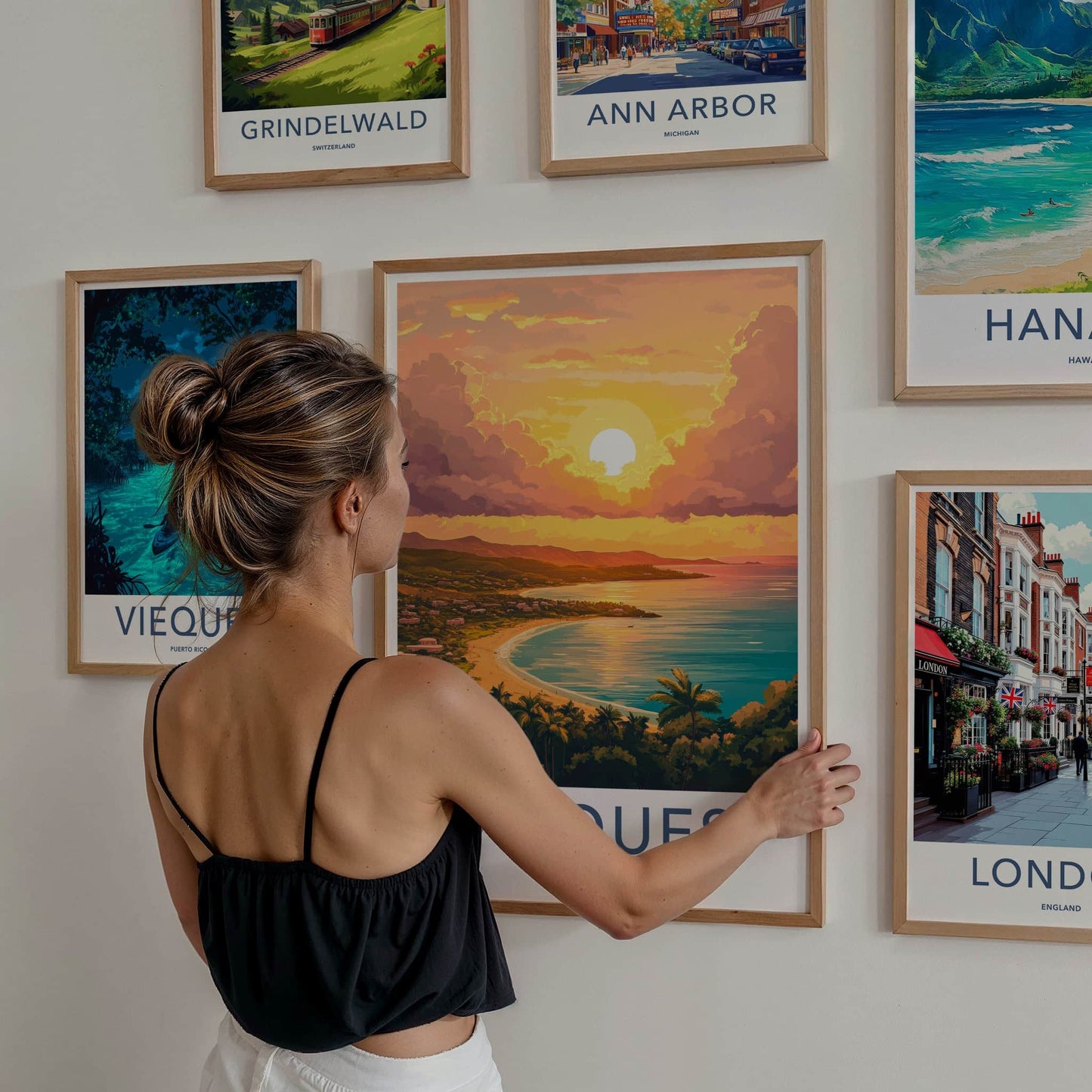 Vieques Poster - Puerto Rico Travel Art - Tropical Sunset Beach Home Decor