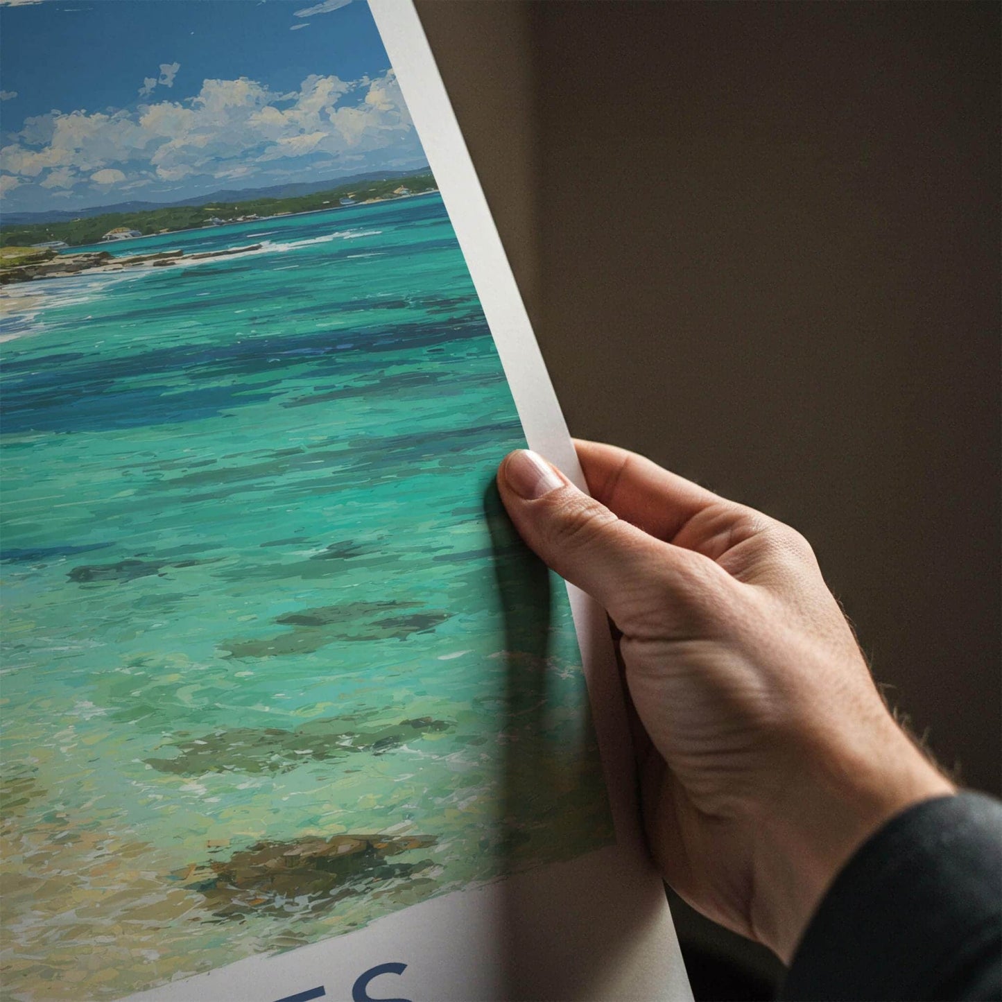 Vieques Poster - Puerto Rico Travel Art - Wild Horses Beach Home Decor