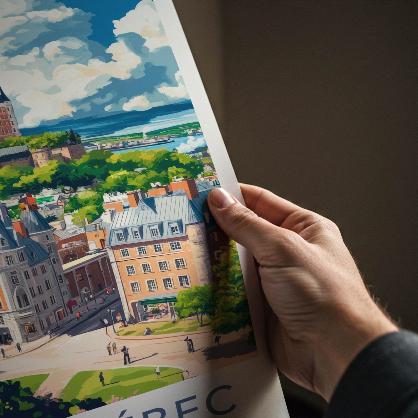 Vieux-Quebec Poster - Canada Travel Art - Grand Chateau City Home Decor