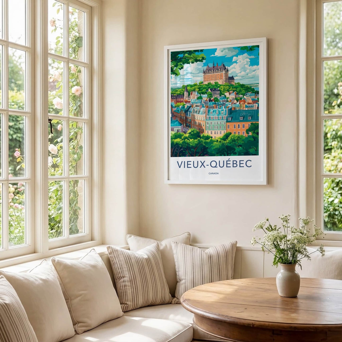 Vieux-Quebec Poster - Canada Travel Art - Historic Chateau City Wall Decor