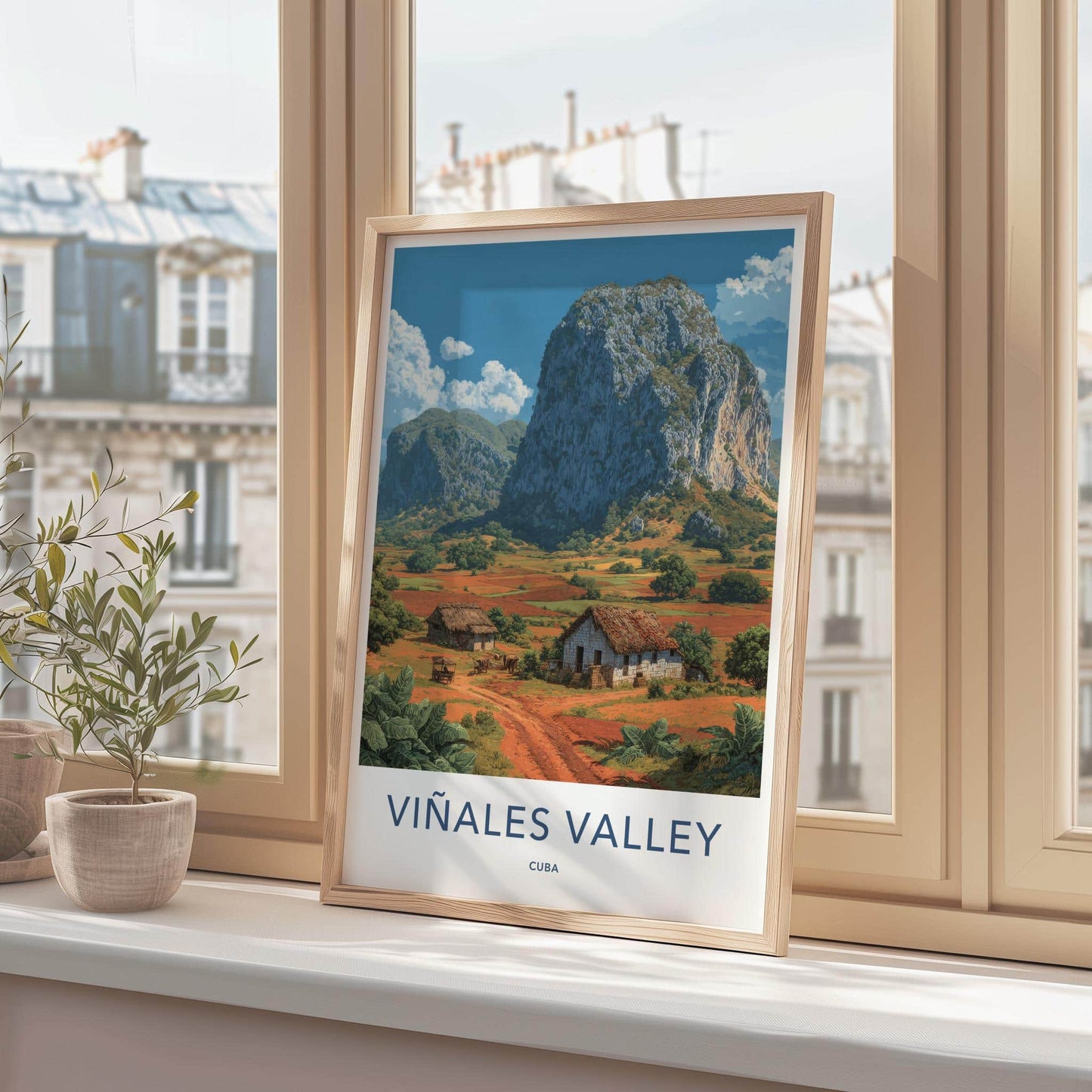 Vinales Valley Poster - Cuba Travel Art - Karst Hills Fields Home Decor