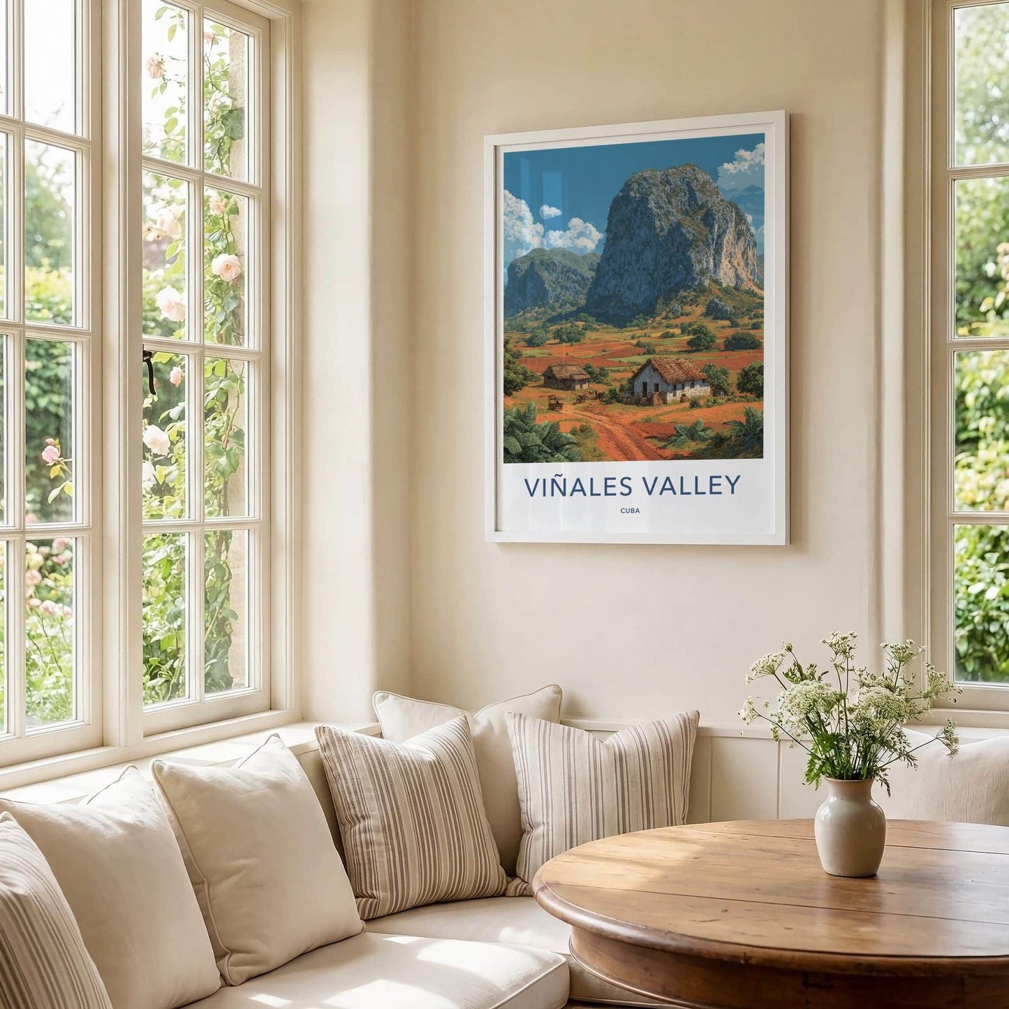 Vinales Valley Poster - Cuba Travel Art - Karst Hills Fields Home Decor