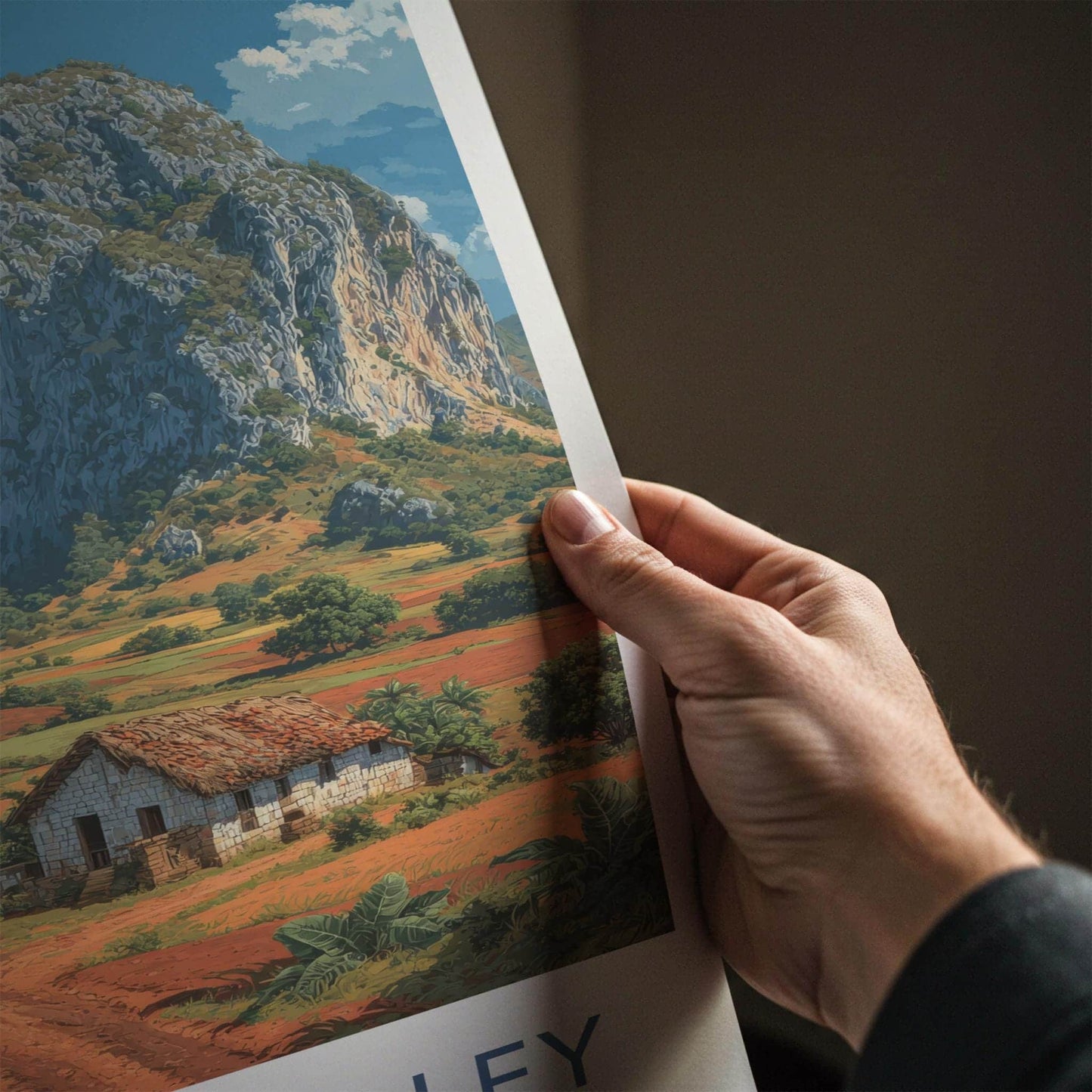 Vinales Valley Poster - Cuba Travel Art - Karst Hills Fields Home Decor