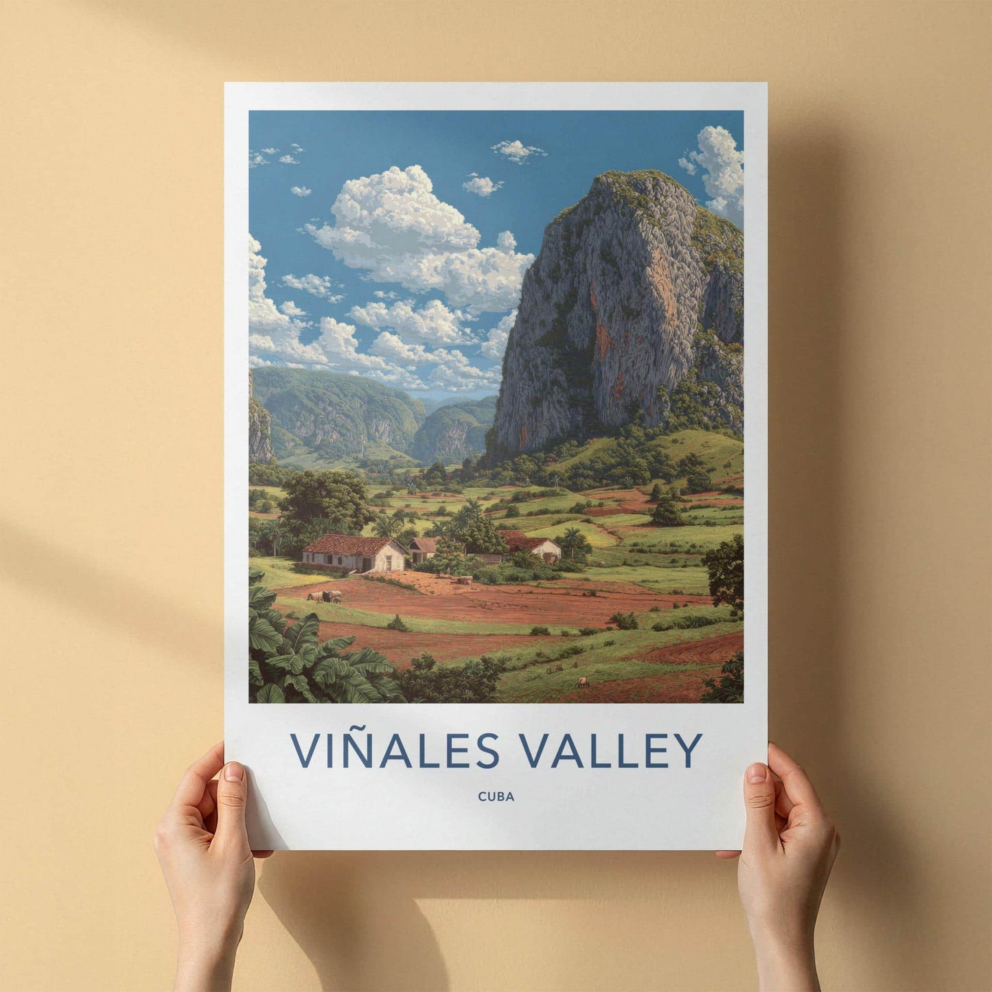 Vinales Valley Poster - Cuba Travel Art - Karst Peaks Valley Home Decor