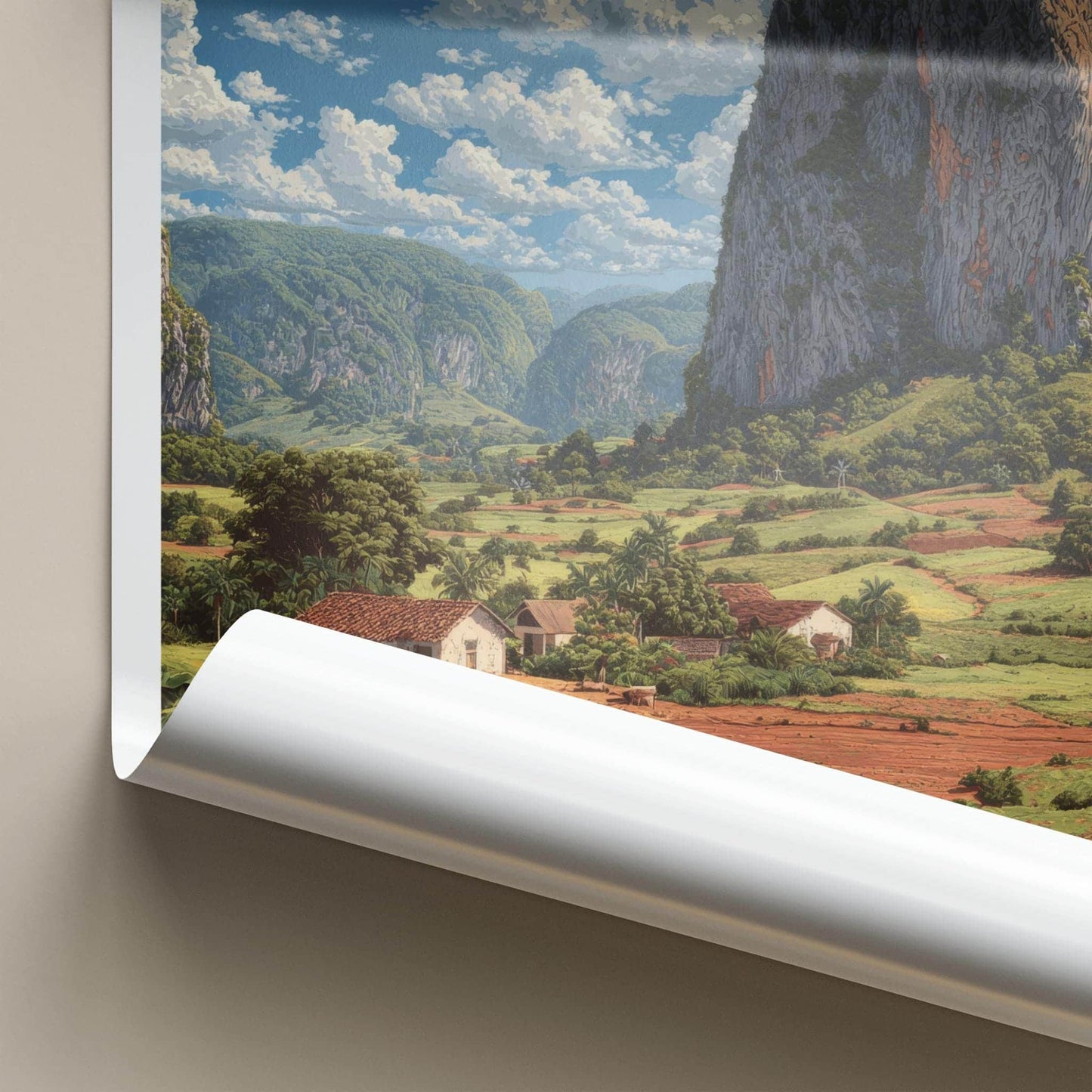 Vinales Valley Poster - Cuba Travel Art - Karst Peaks Valley Home Decor