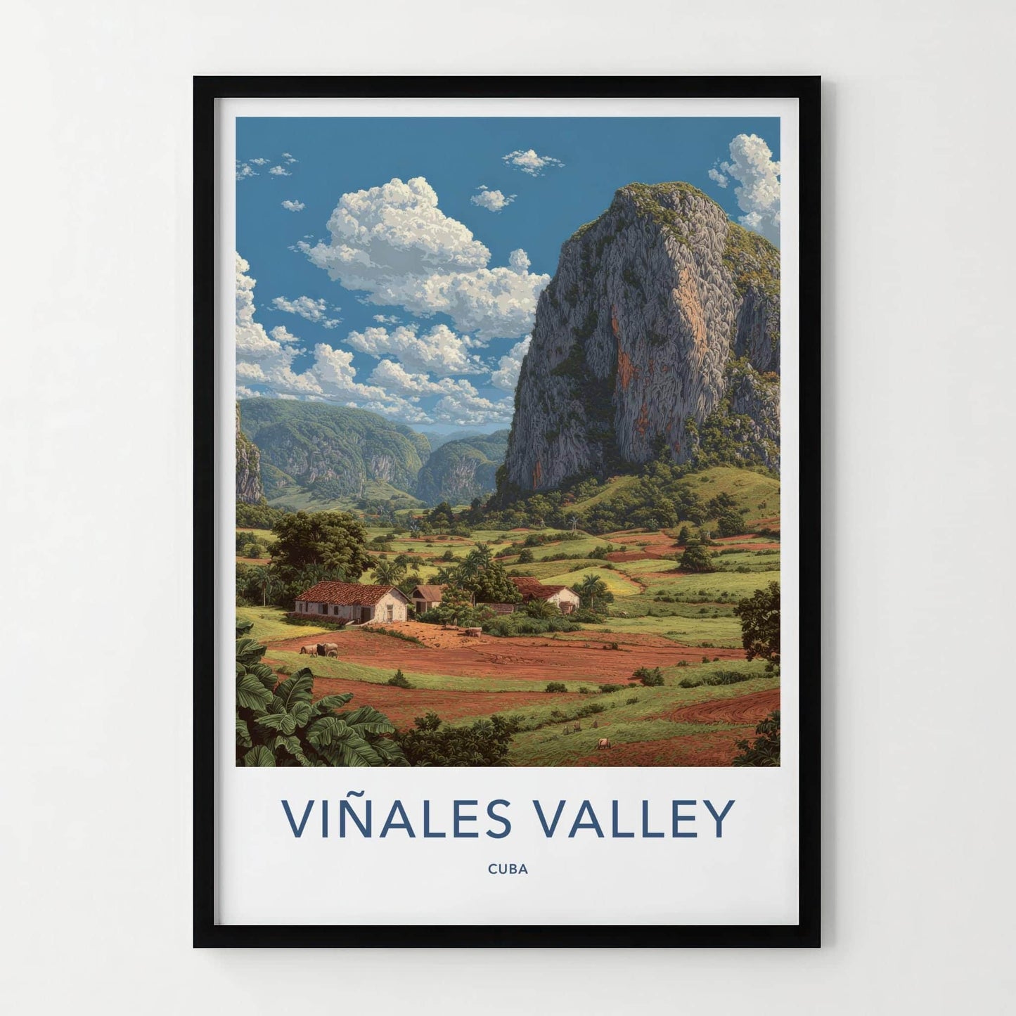 Vinales Valley Poster - Cuba Travel Art - Karst Peaks Valley Home Decor