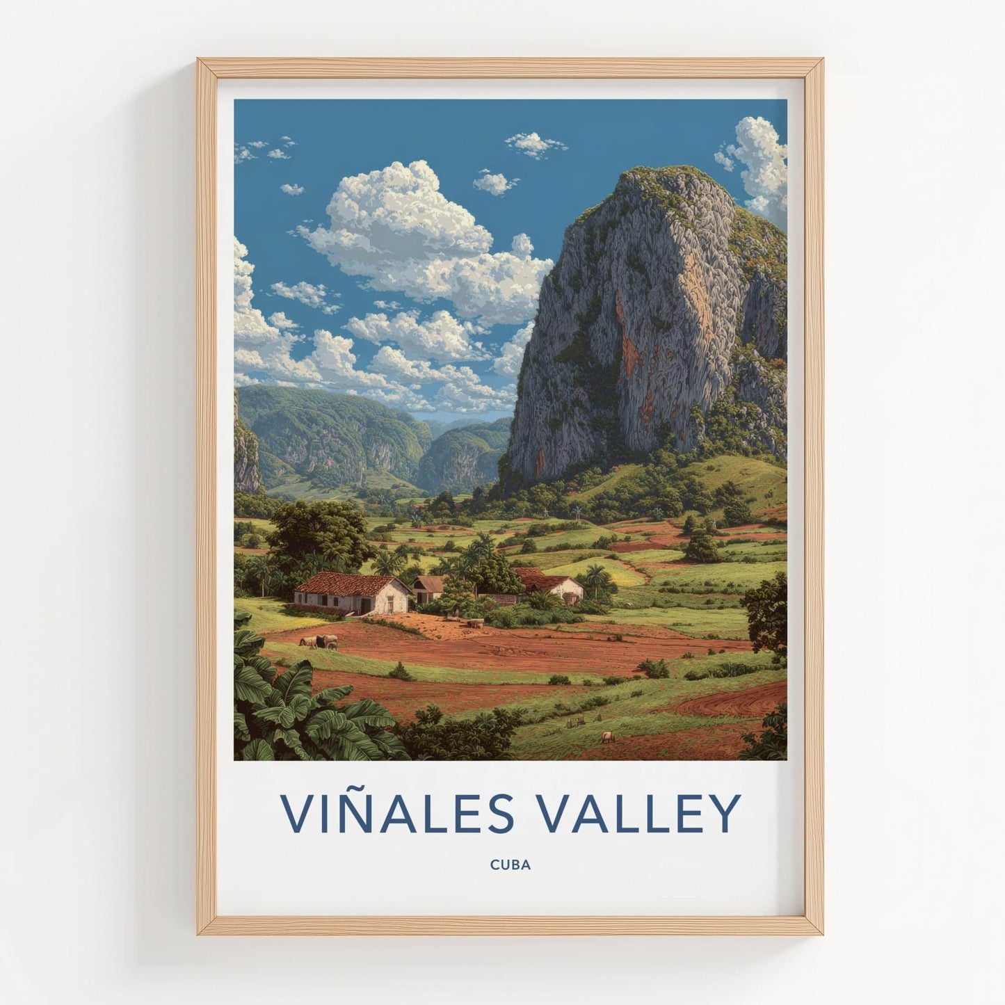 Vinales Valley Poster - Cuba Travel Art - Karst Peaks Valley Home Decor