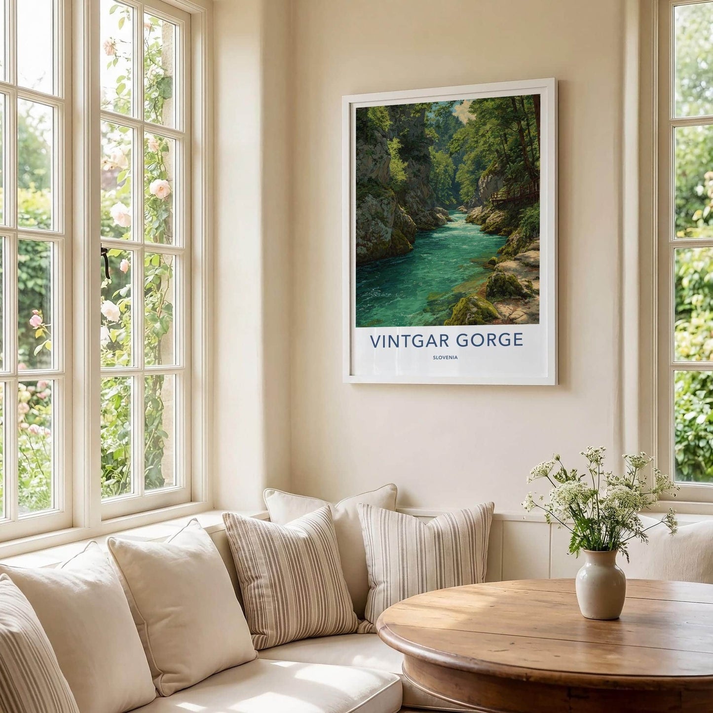 Vintgar Gorge Poster - Slovenia Travel Art - Emerald River Gorge Home Decor