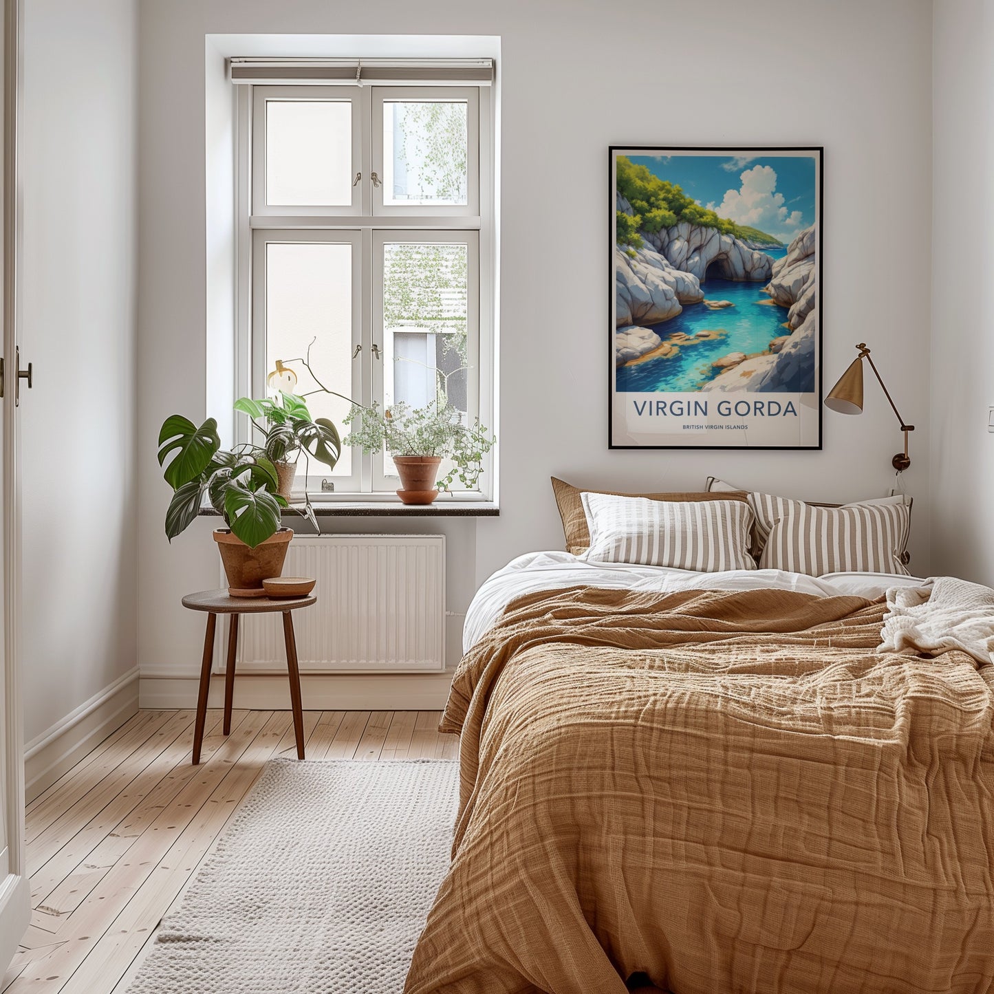 Virgin Gorda Poster - British Virgin Islands Travel Art - Turquoise Water Grotto Home Decor