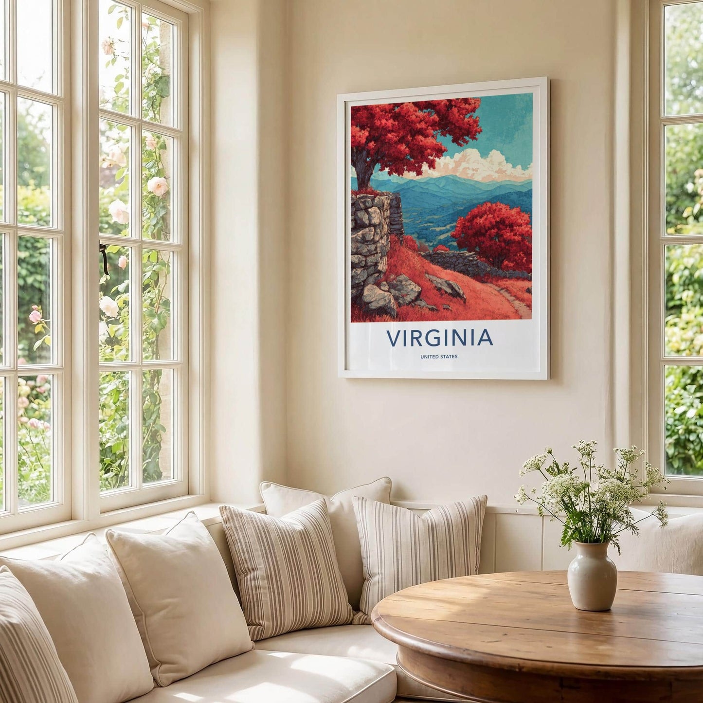 Virginia Poster - Virginia Art Print - Vibrant Autumn Valley Home Decor