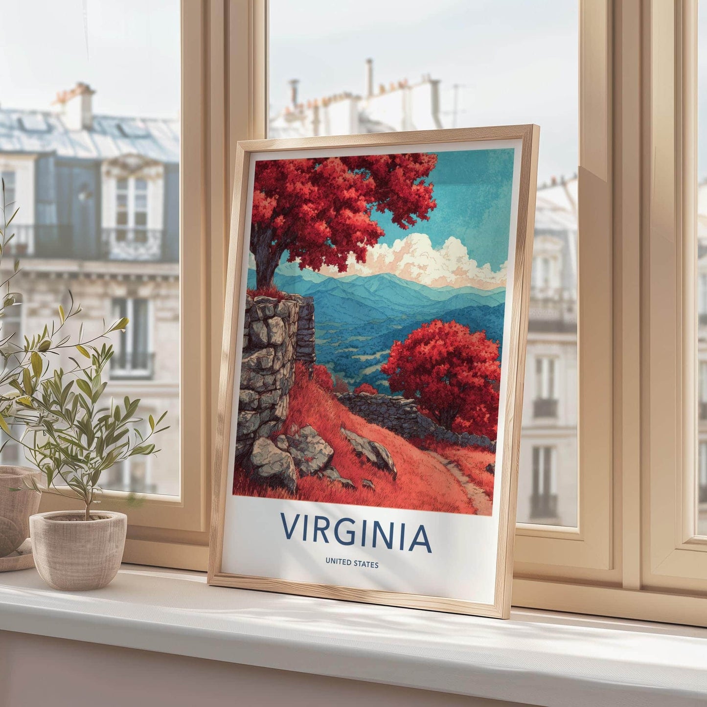 Virginia Poster - Virginia Art Print - Vibrant Autumn Valley Home Decor