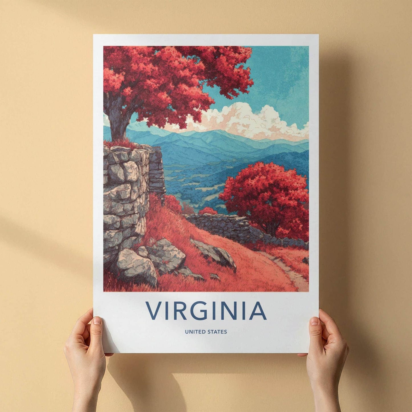 Virginia Poster - Virginia Art Print - Vibrant Autumn Valley Home Decor