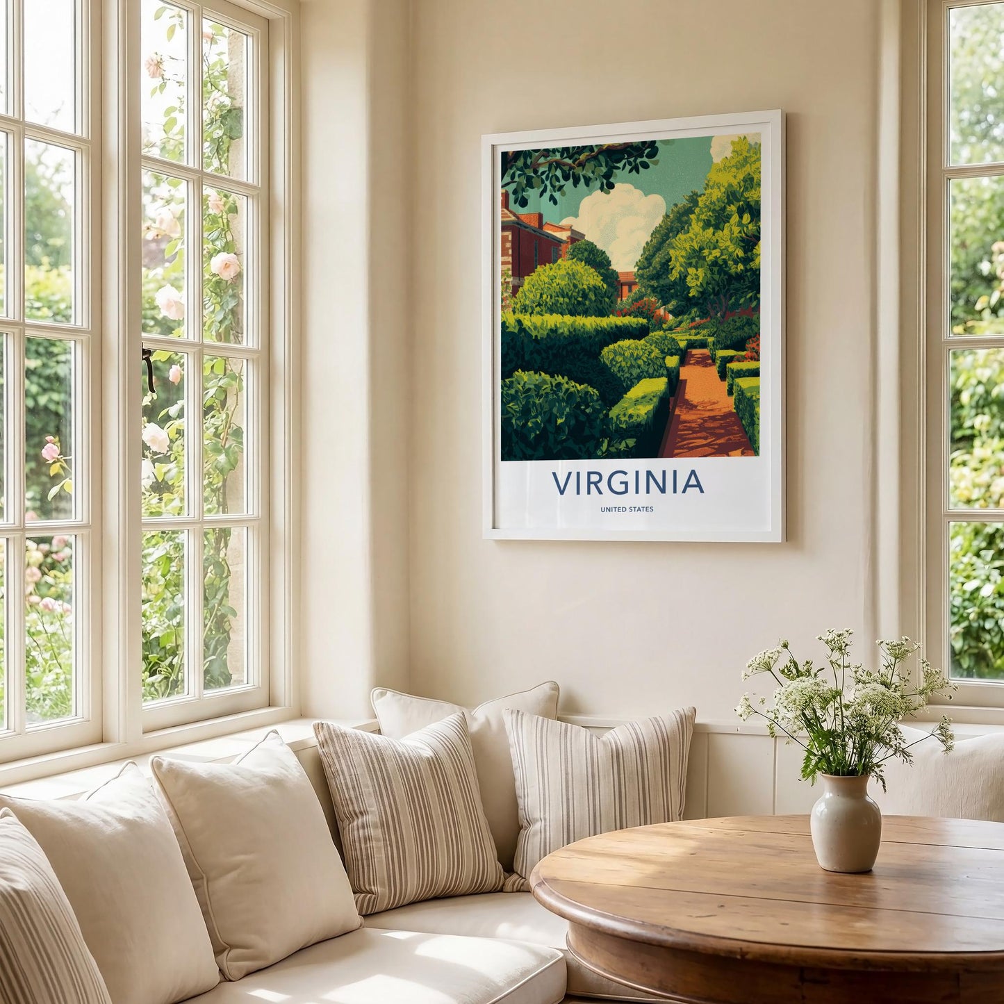 Virginia Poster - Virginia Travel Art - Formal Garden Path Home Decor