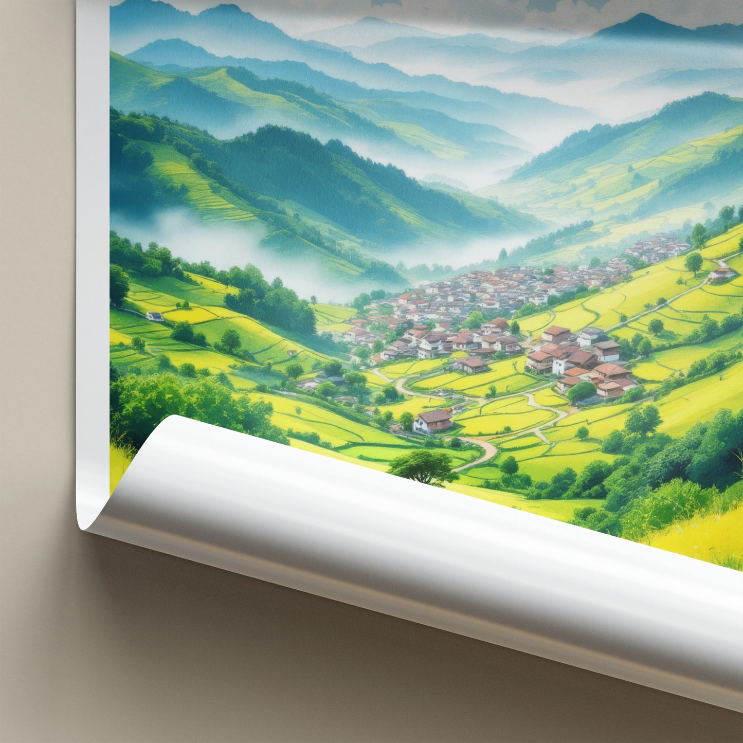 Viswema Poster - India Art Print - Nagaland Lush Green Mountains Gallery Art