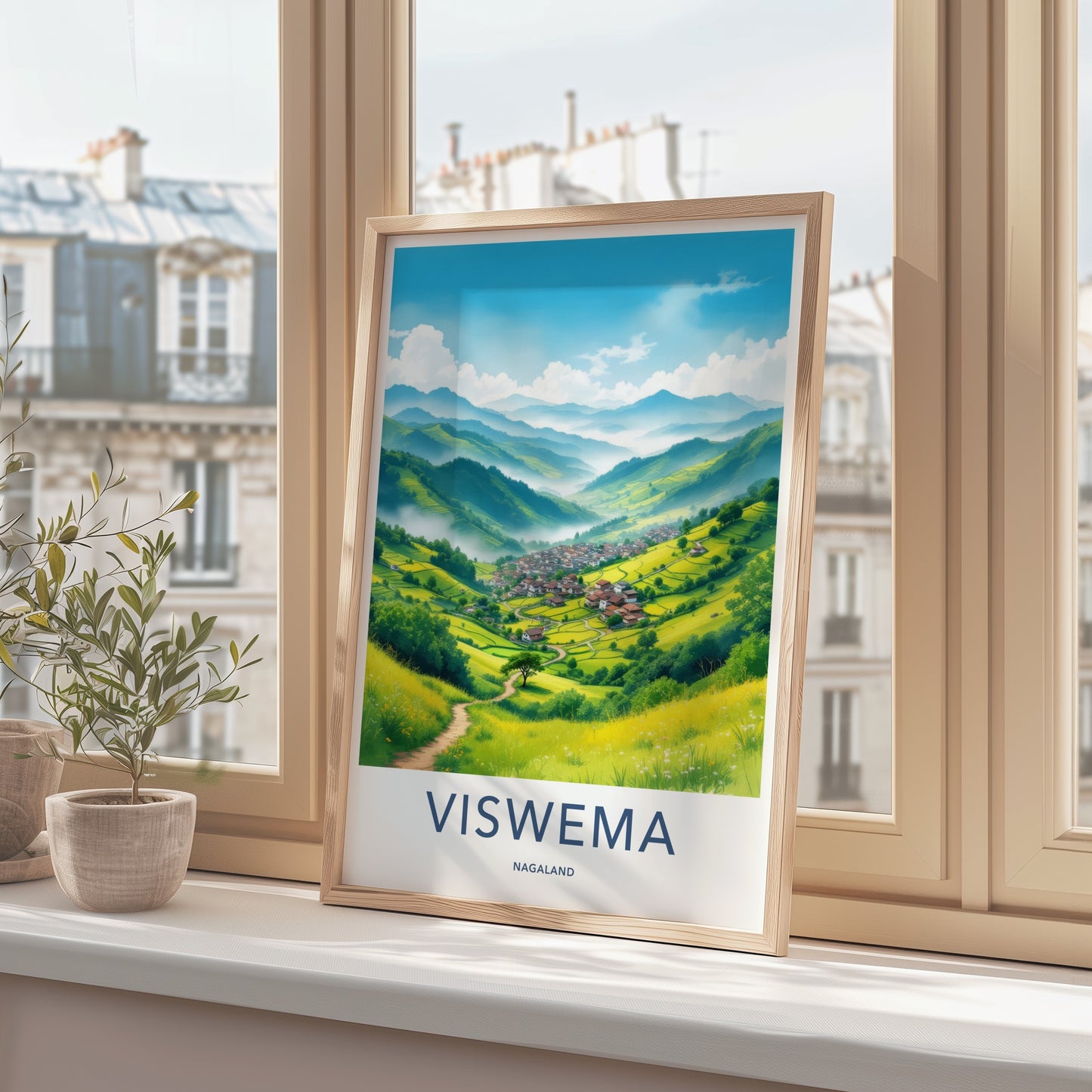 Viswema Poster - India Art Print - Nagaland Lush Green Mountains Gallery Art