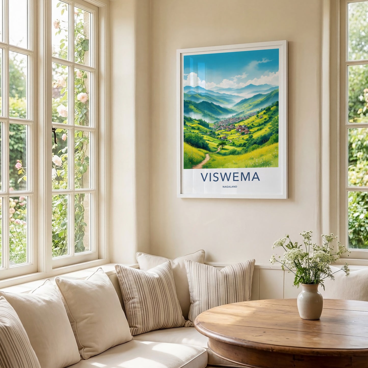 Viswema Poster - India Art Print - Nagaland Lush Green Mountains Gallery Art