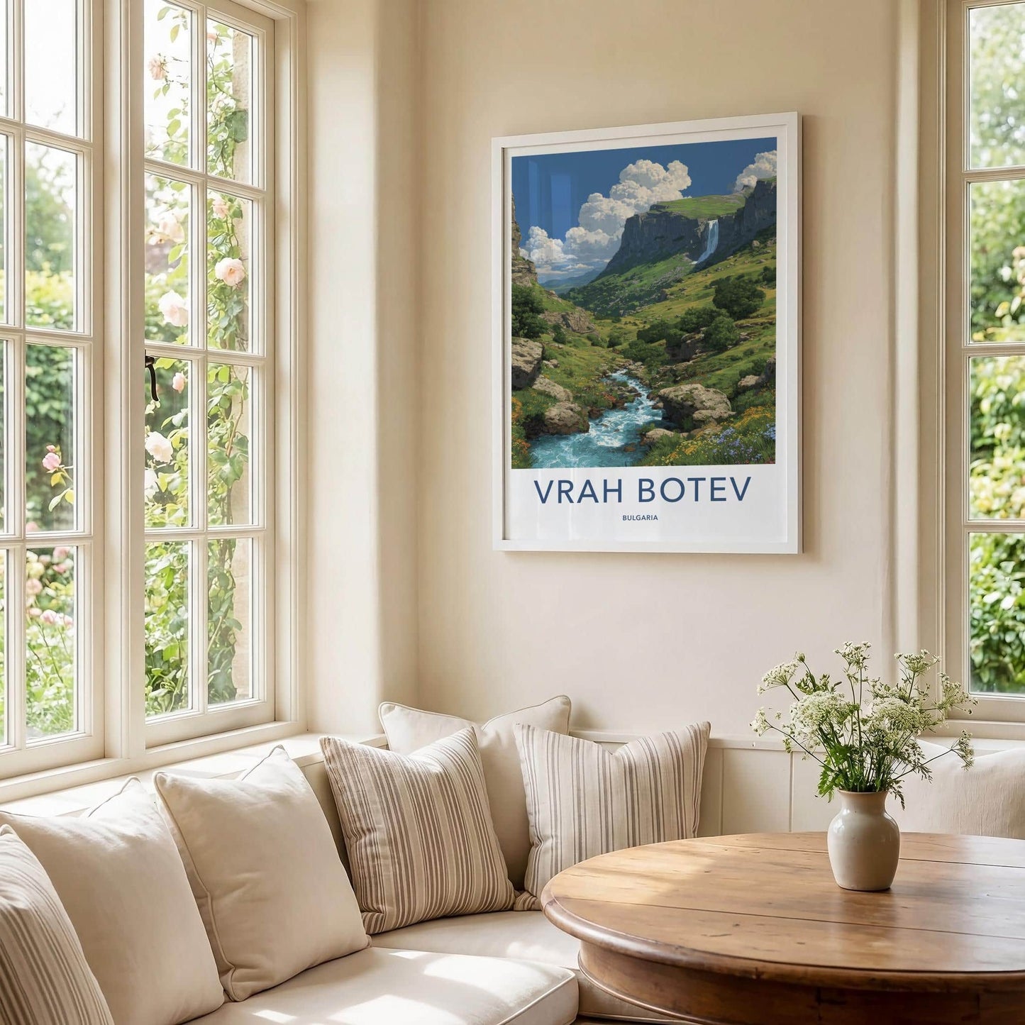 Vrah Botev Poster - Bulgaria Travel Art - Lush Mountain Stream Home Decor