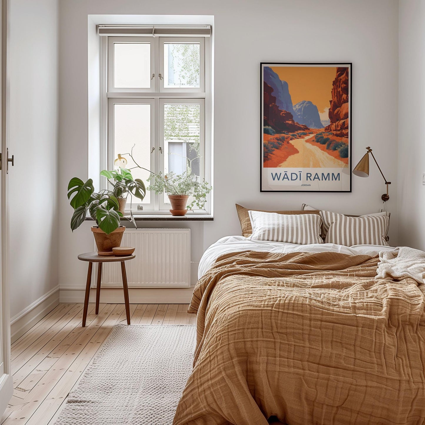Wadi Ramm Poster - Jordan Travel Art - Desert Valley Path Wall Decor