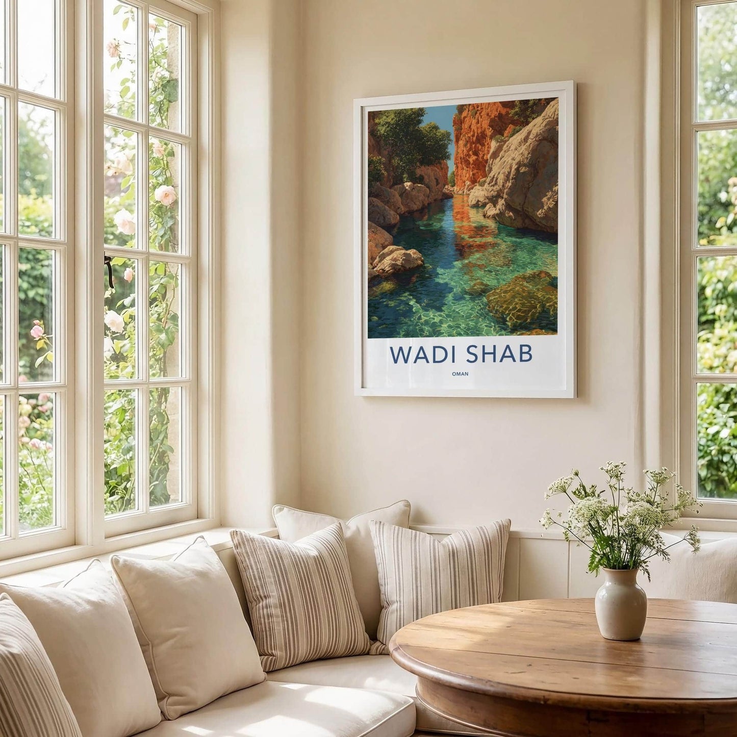 Wadi Shab Poster - Oman Art Print - Clear Canyon Water Home Decor