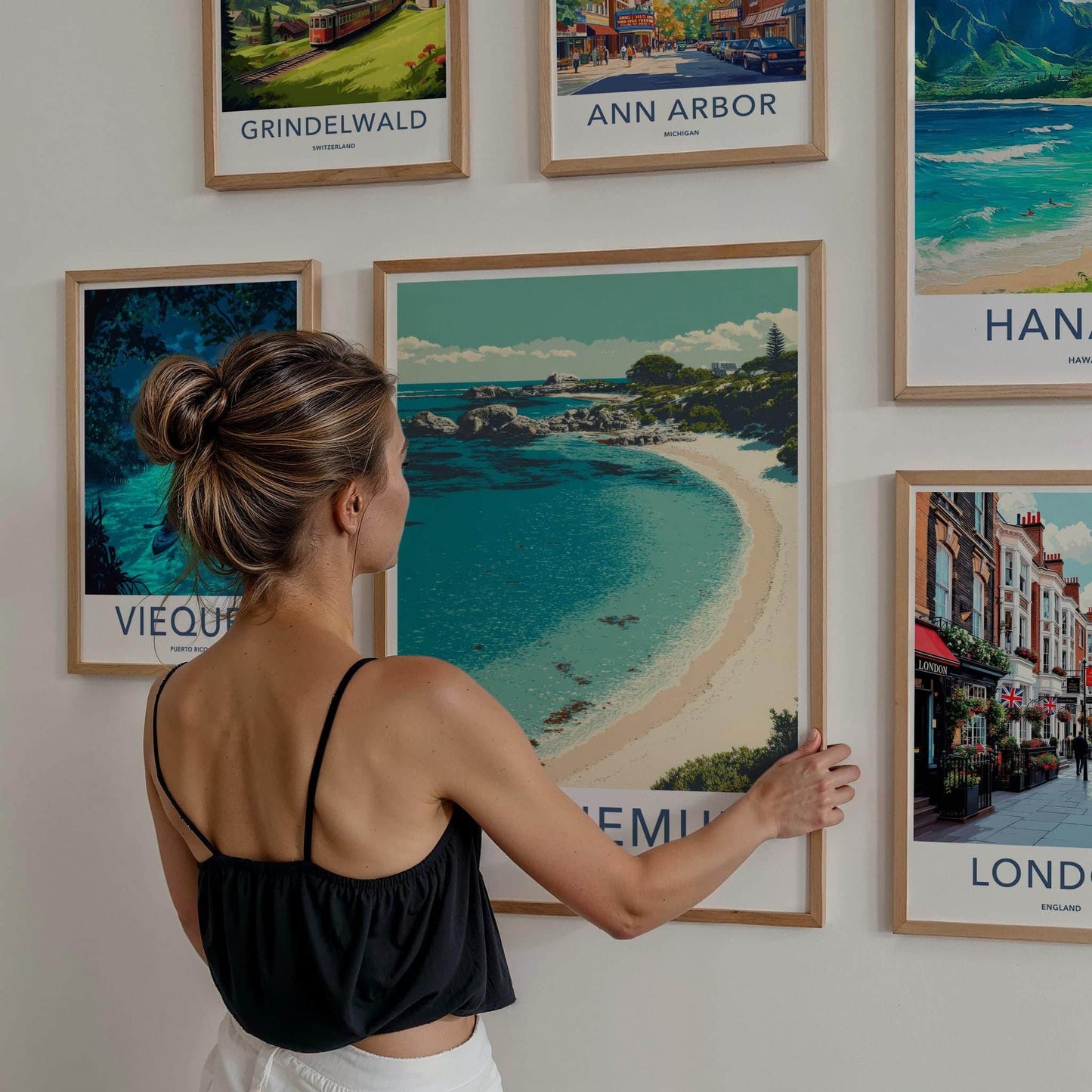 Wadjemup Poster - Australia Travel Art - Coastal Beach Landscape Home Decor