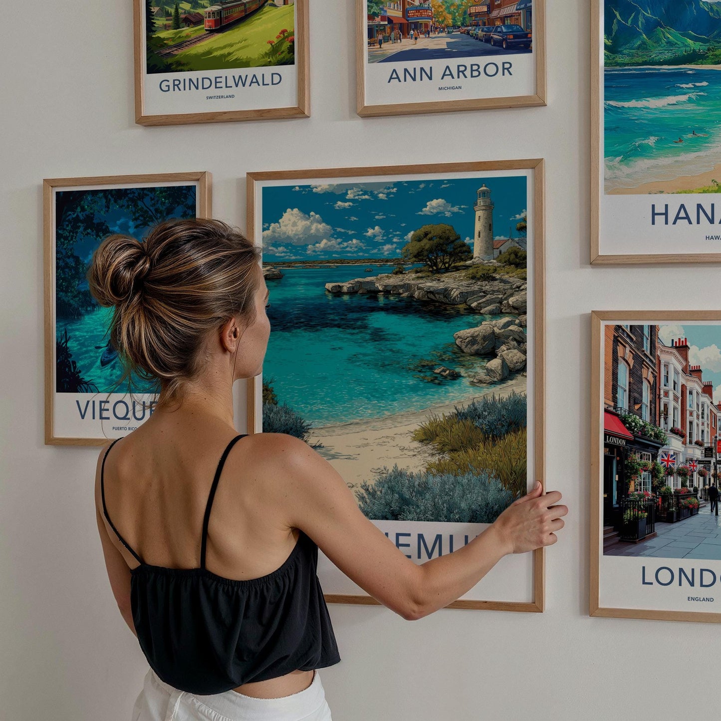 Wadjemup Poster - Australia Travel Art - Coastal Clear Water Home Decor