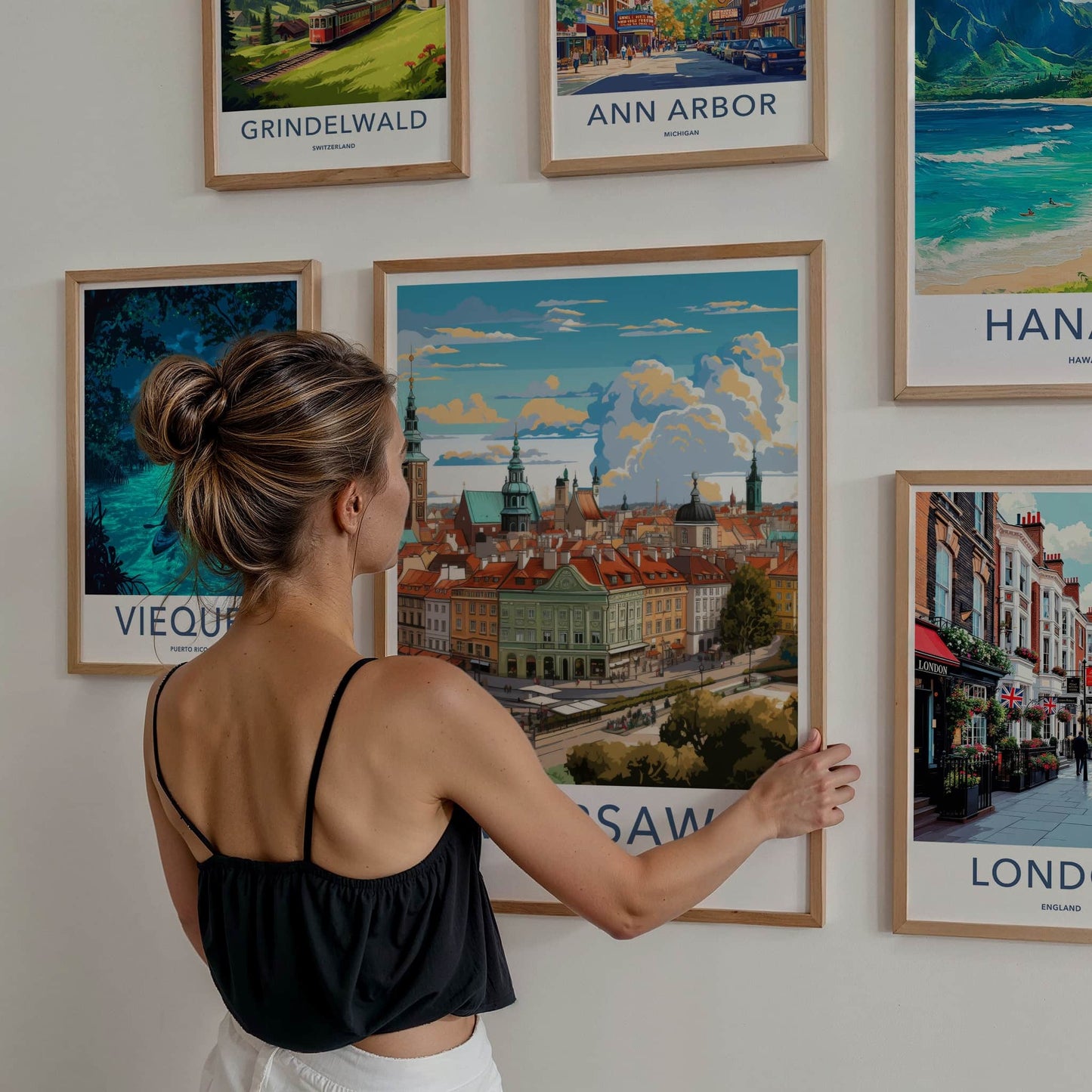 Warsaw Poster - Poland Travel Art - Vibrant Urban Vista Home Decor