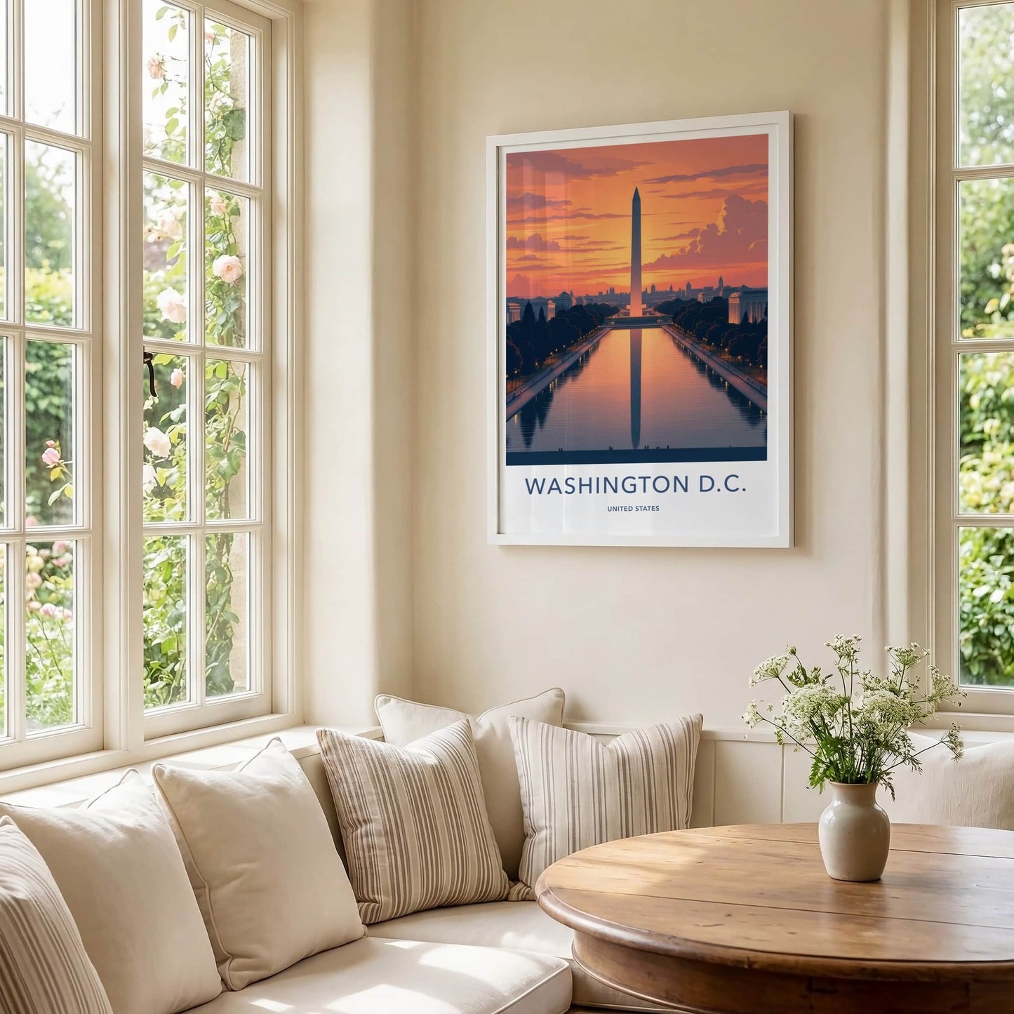Washington D.C. Poster - D.C. Fine Art - Monument Water View Gift