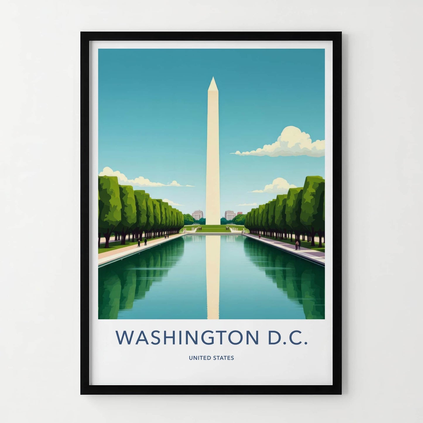 Washington DC Poster - District of Columbia Fine Art - Monument Reflecting Pool Gift