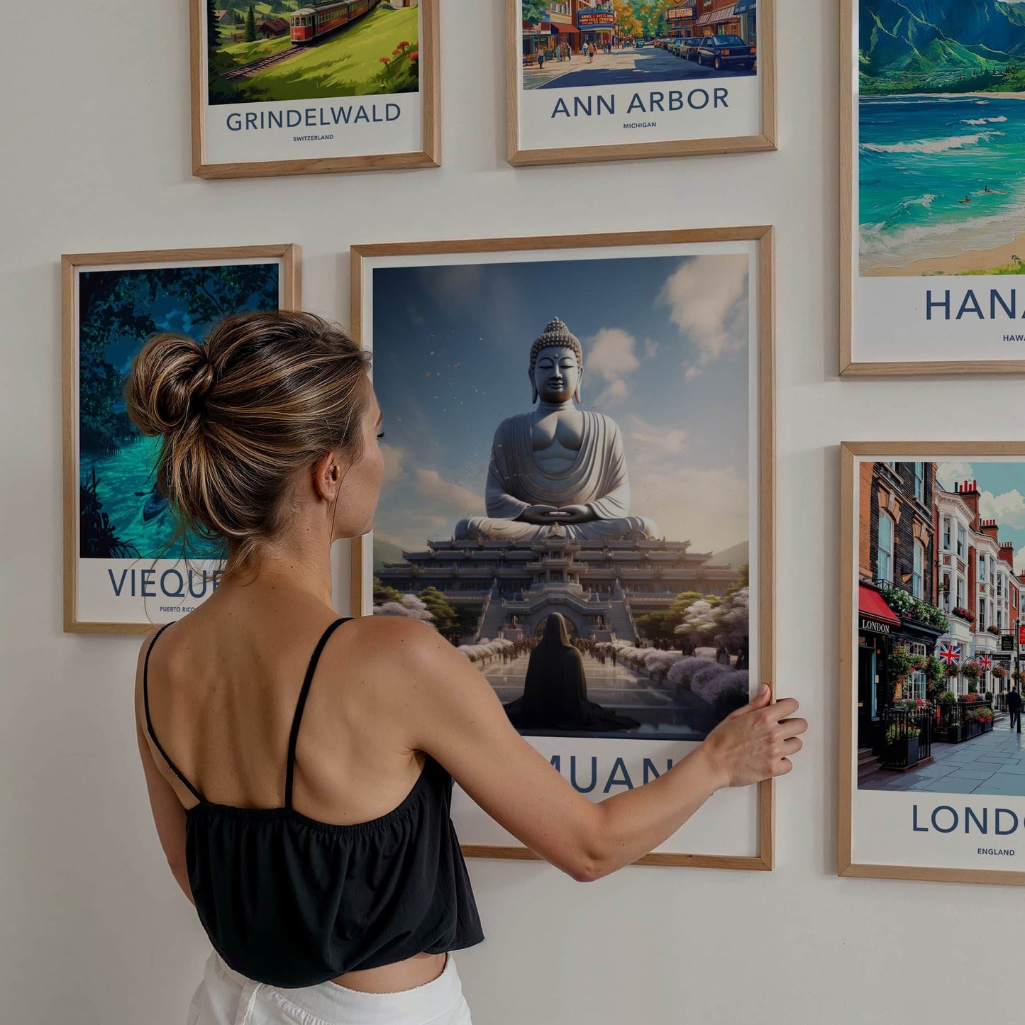 Wat Muang Poster - Thailand Wall Art - Giant Buddha Temple Home Decor
