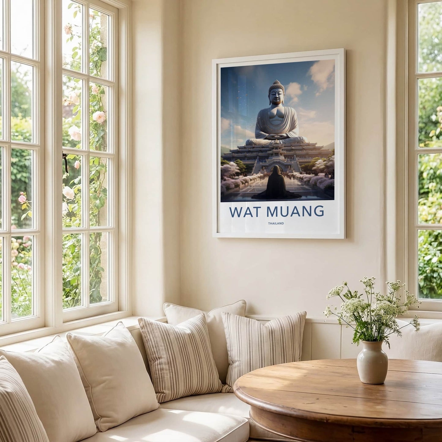 Wat Muang Poster - Thailand Wall Art - Giant Buddha Temple Home Decor