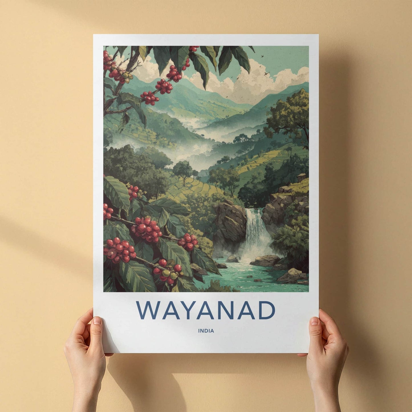 Wayanad Poster India Kerala Coffee Plant Home Decor