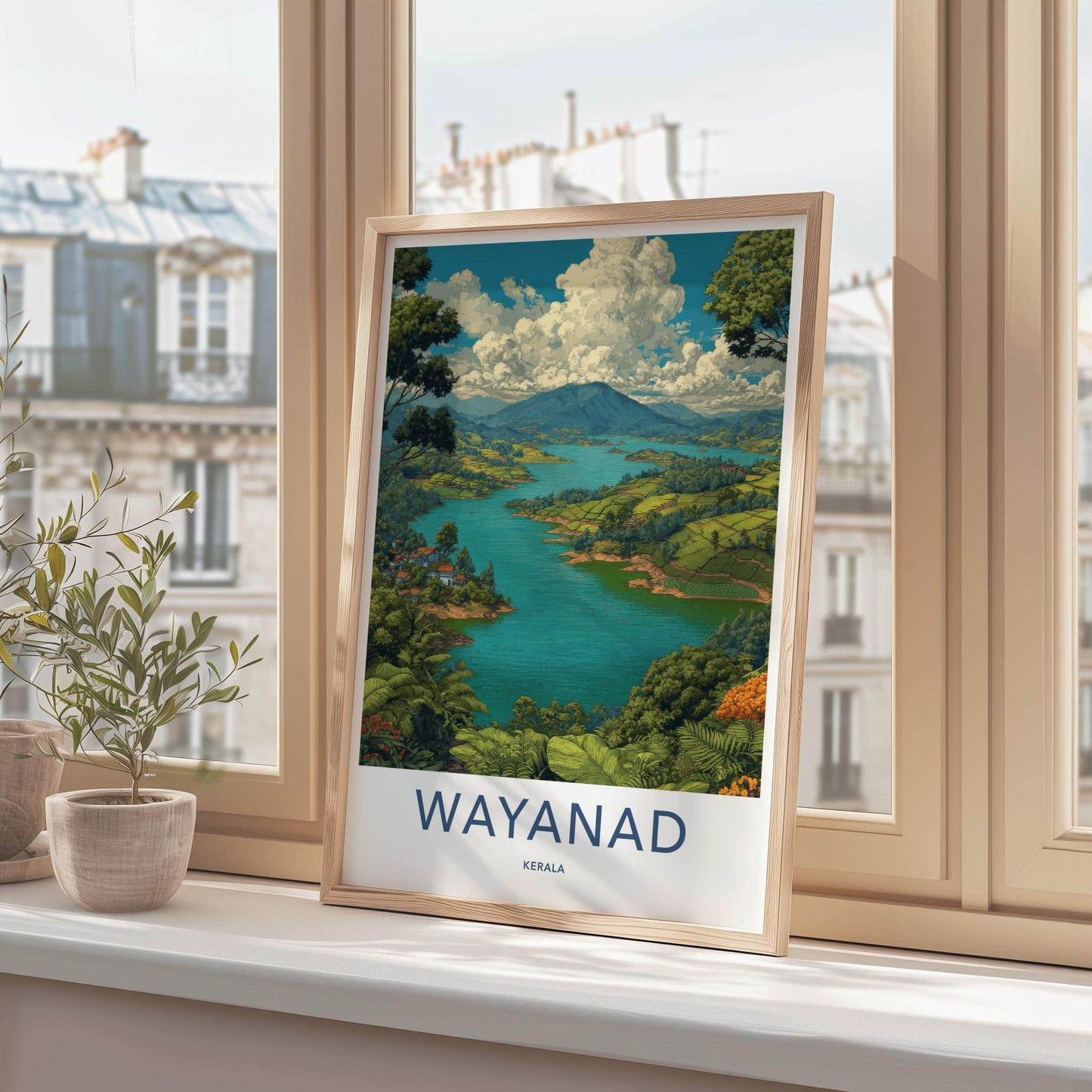 Wayanad Poster - India Travel Art - Kerala Lush Green Landscapes Home Decor