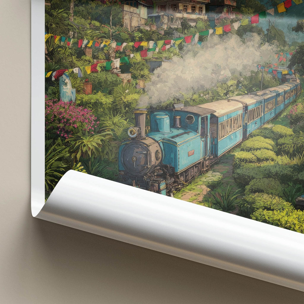 West Bengal Poster India Darjeeling Train Snowcapped Peak Home Decor