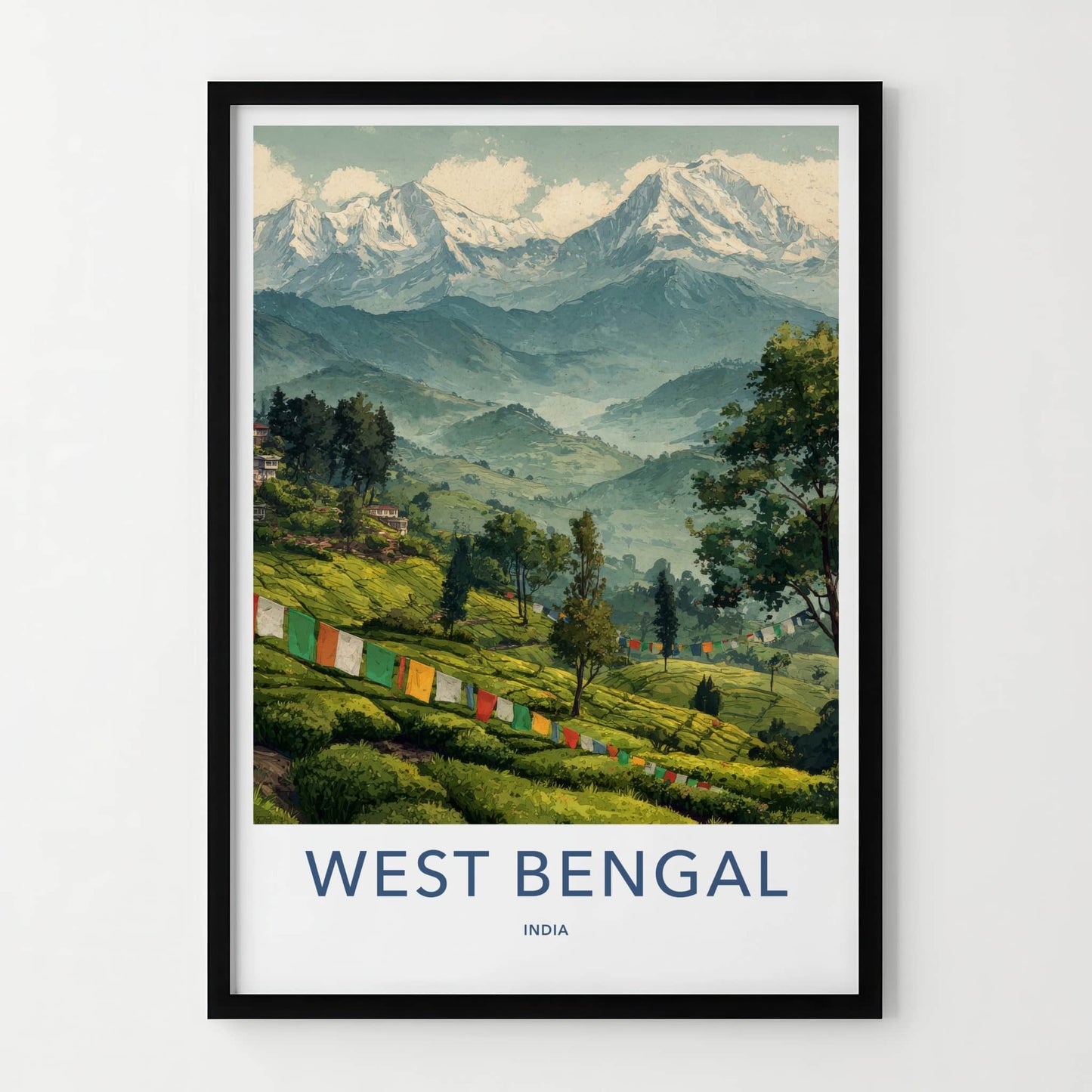 West Bengal Poster India West Bengal Prayer Flags Wall Art Home Decor