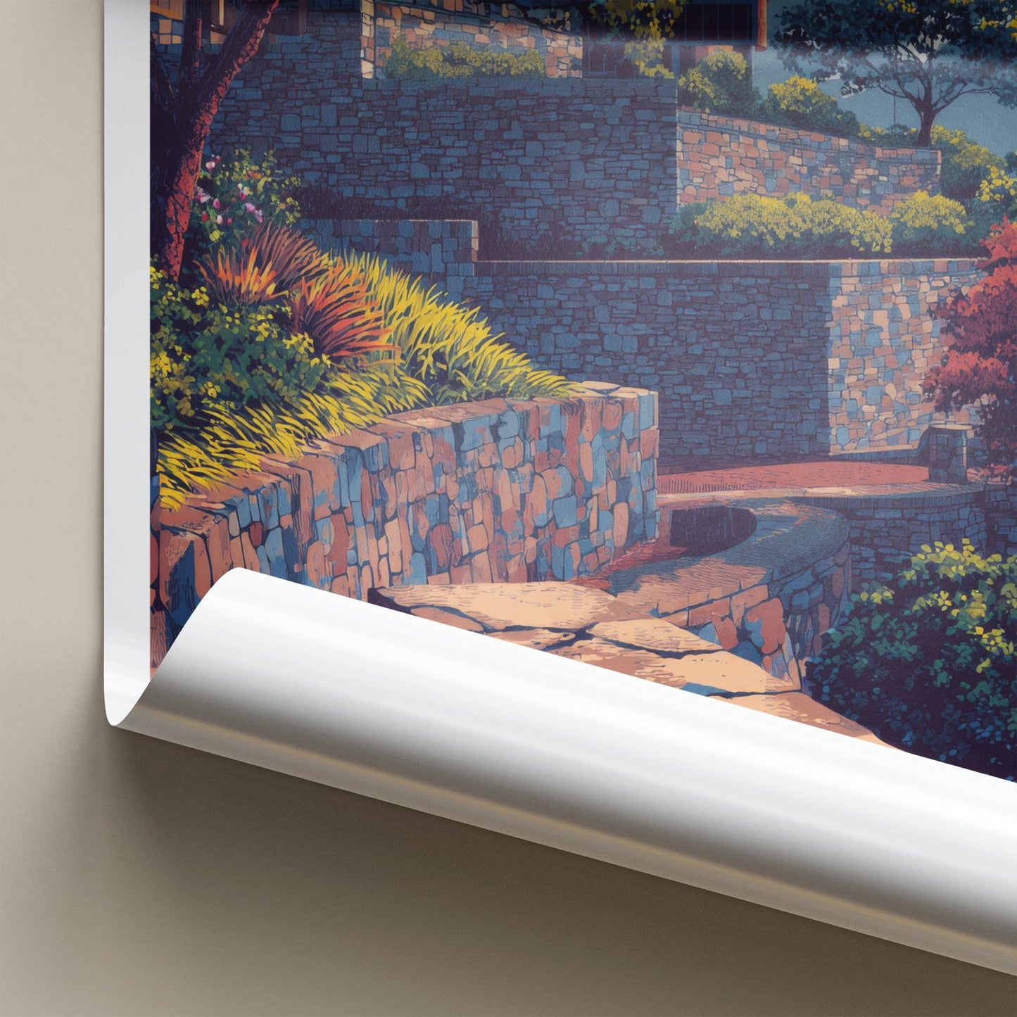 West Point Poster - New York Travel Art - Stone Wall Gardens Home Decor
