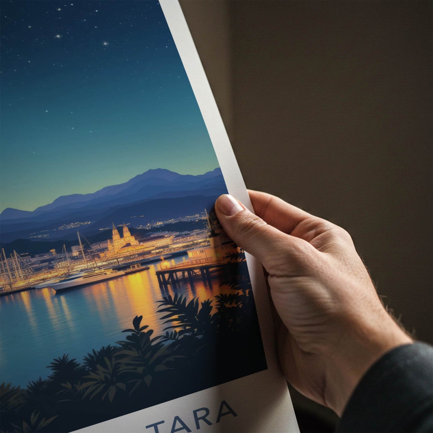 Whanganui-a-Tara Poster - New Zealand Travel Print - Luminous City Harbor Home Decor