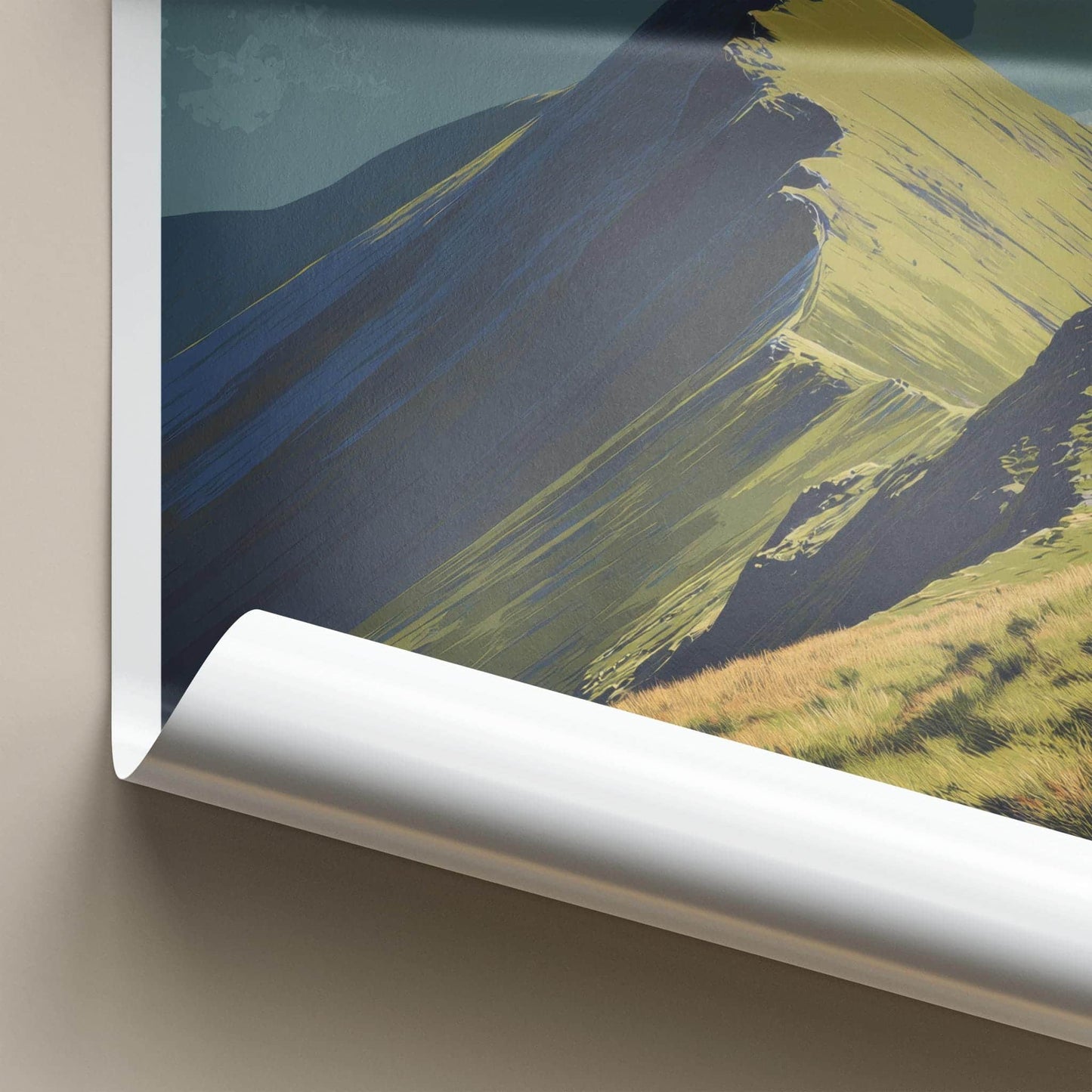 Whiteless Pike Poster - England Travel Art - Dramatic Mountain Peak Home Decor