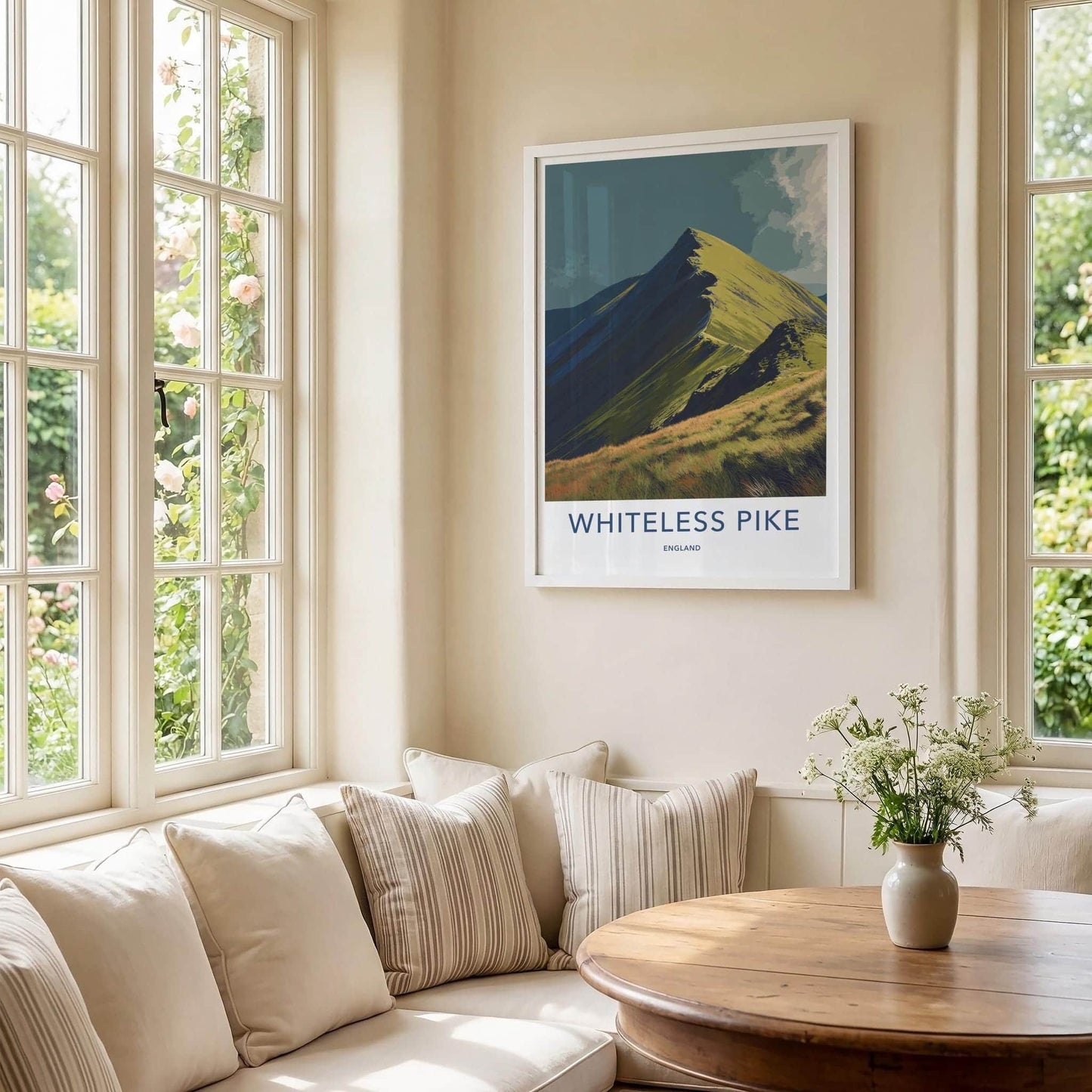 Whiteless Pike Poster - England Travel Art - Dramatic Mountain Peak Home Decor