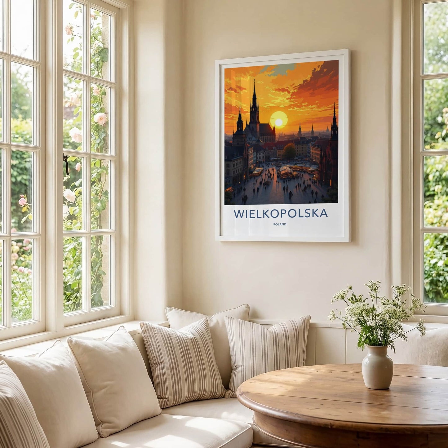 Wielkopolska Poster - Poland Travel Art - Golden Spire Skyline Wall Decor
