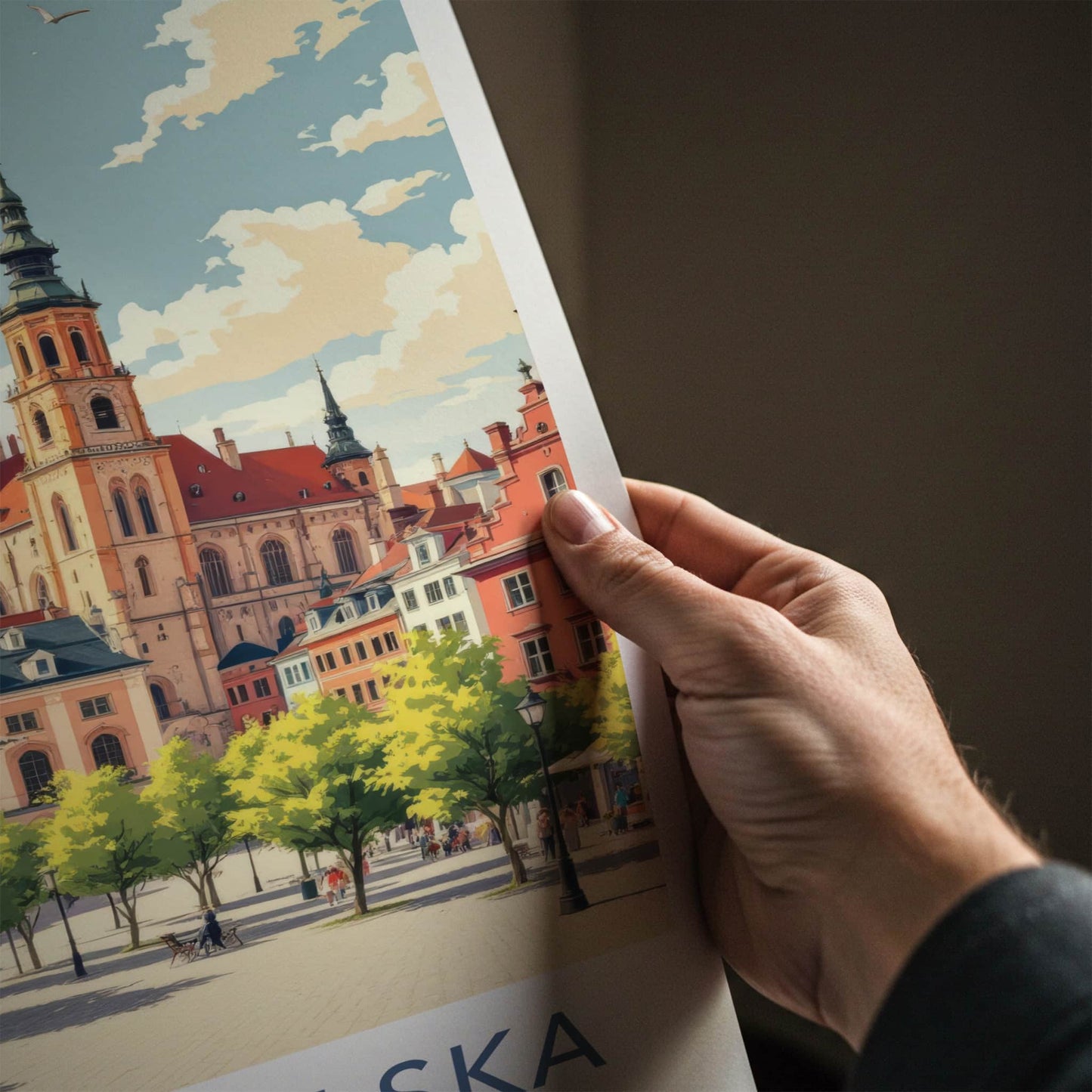 Wielkopolska Poster - Poland Travel Art - Historic Church Spires Home Decor