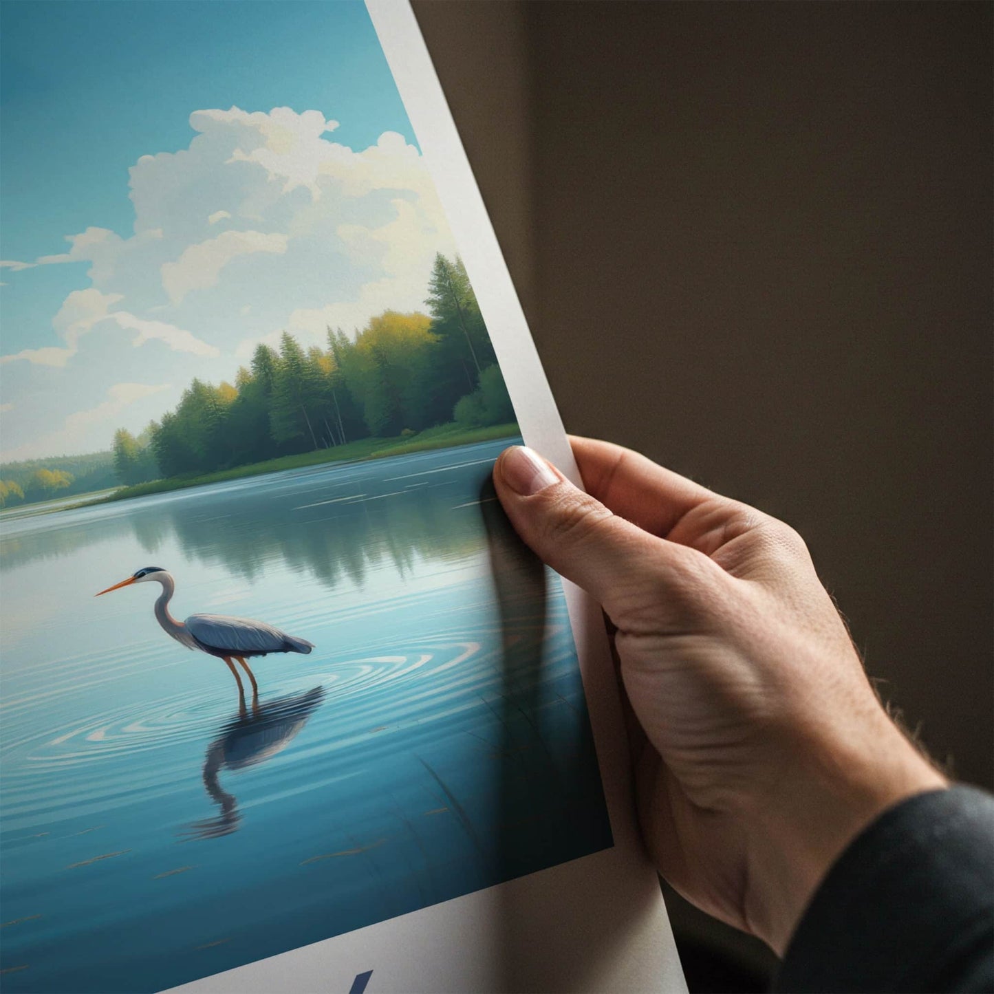 Wigry National Park Poster - Poland Travel Art - Heron Lake Forest Home Decor
