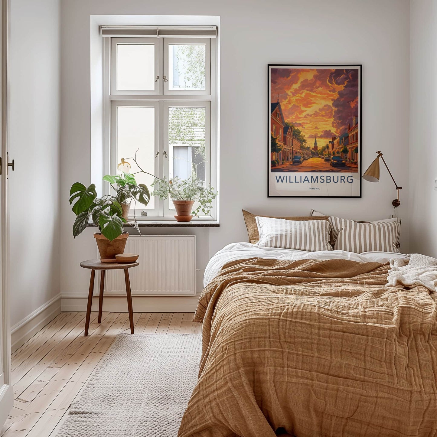Williamsburg Poster - Virginia Travel Art - Historic Street Sunset Home Decor