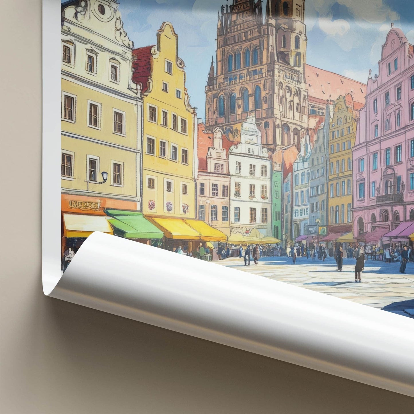 Wroclaw Poster - Poland Travel Art - Historic Market Square Home Decor
