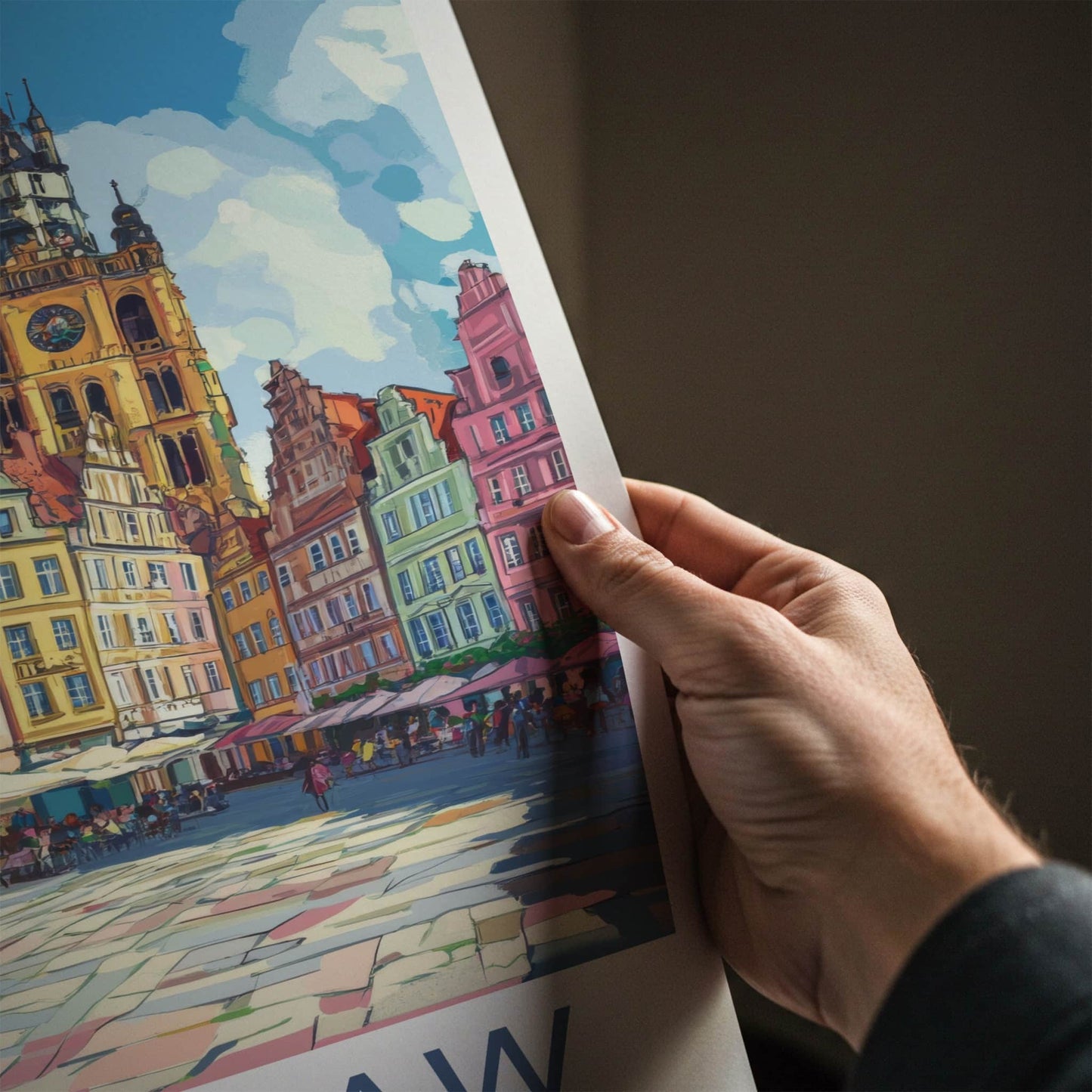 Wroclaw Poster - Poland Travel Art - Historic Market Square Home Decor