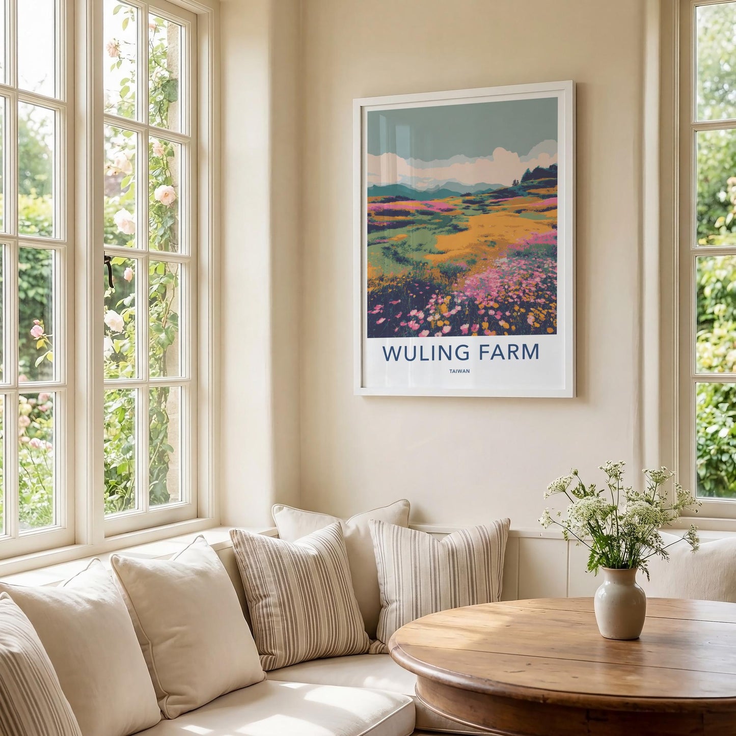 Wuling Farm Poster - Taiwan Wall Art - Colorful Flower Fields Home Decor